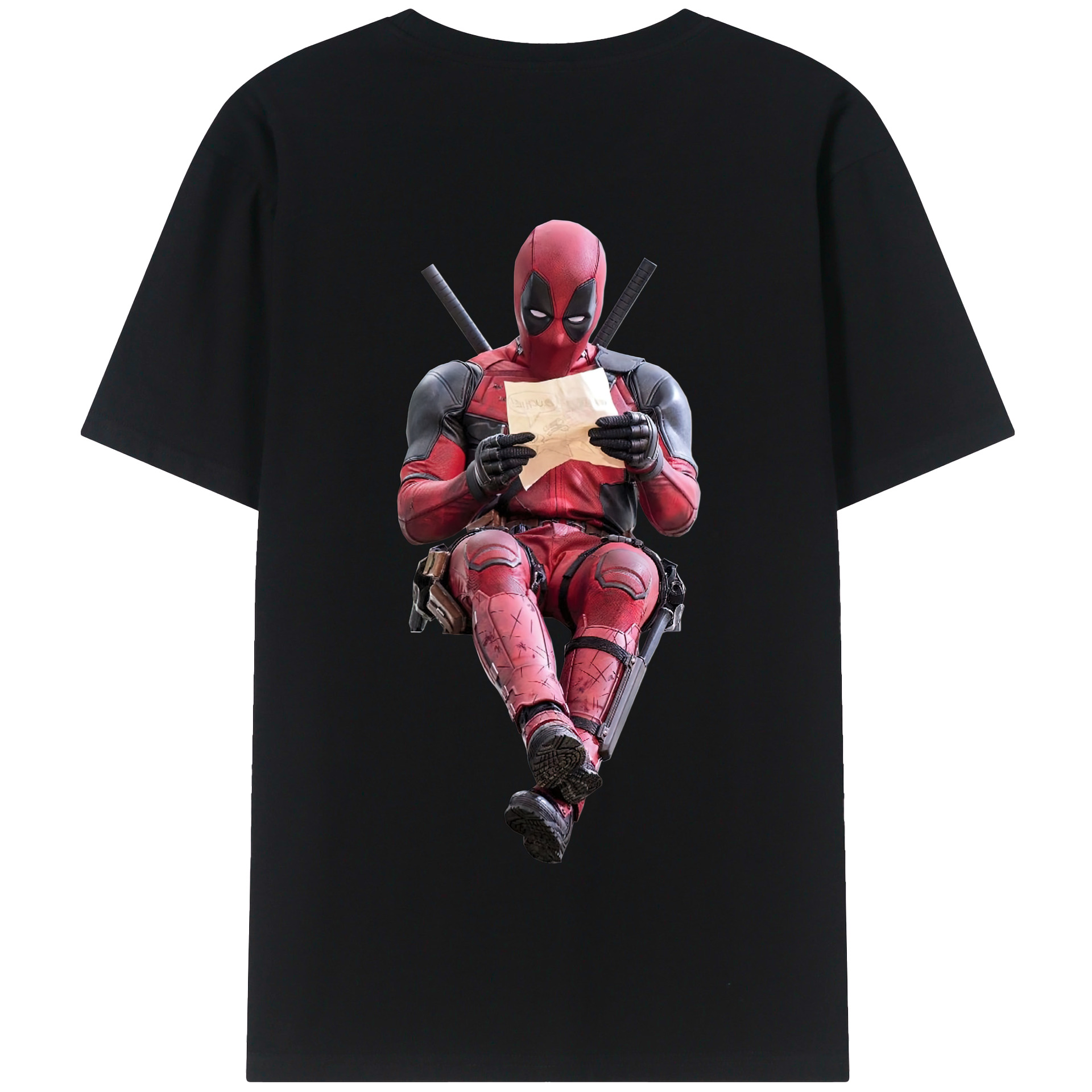 （画像用） Deadpool デッドプール 綿100％半袖Tシャツ（背面プリント）