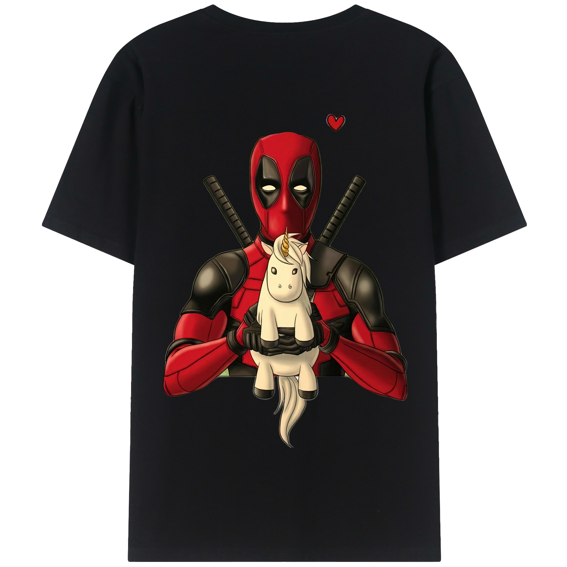 （画像用） Deadpool デッドプール 綿100％半袖Tシャツ（背面プリント）