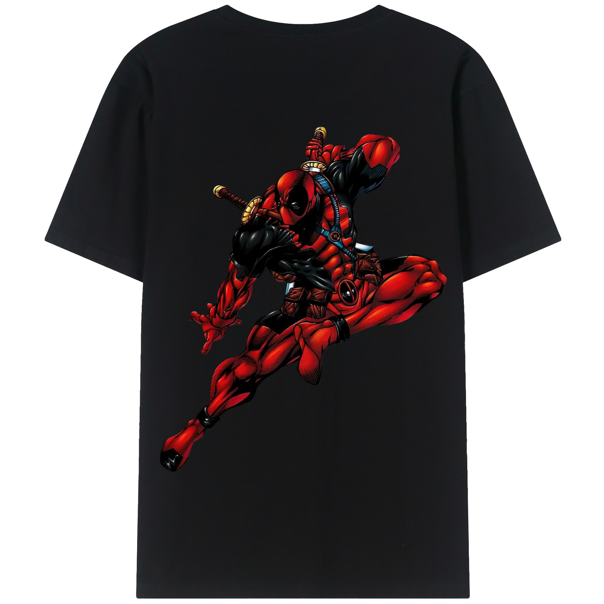 （画像用） Deadpool デッドプール 綿100％半袖Tシャツ（背面プリント）