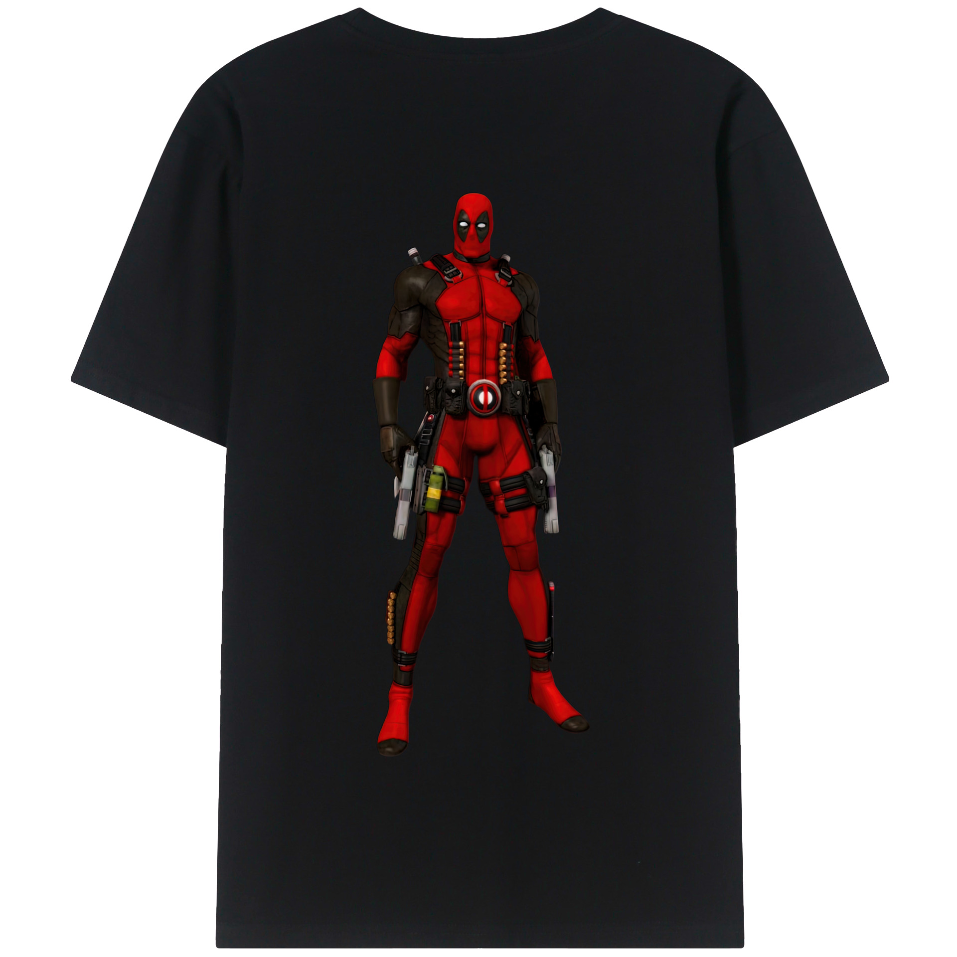 （画像用） Deadpool デッドプール 綿100％半袖Tシャツ（背面プリント）