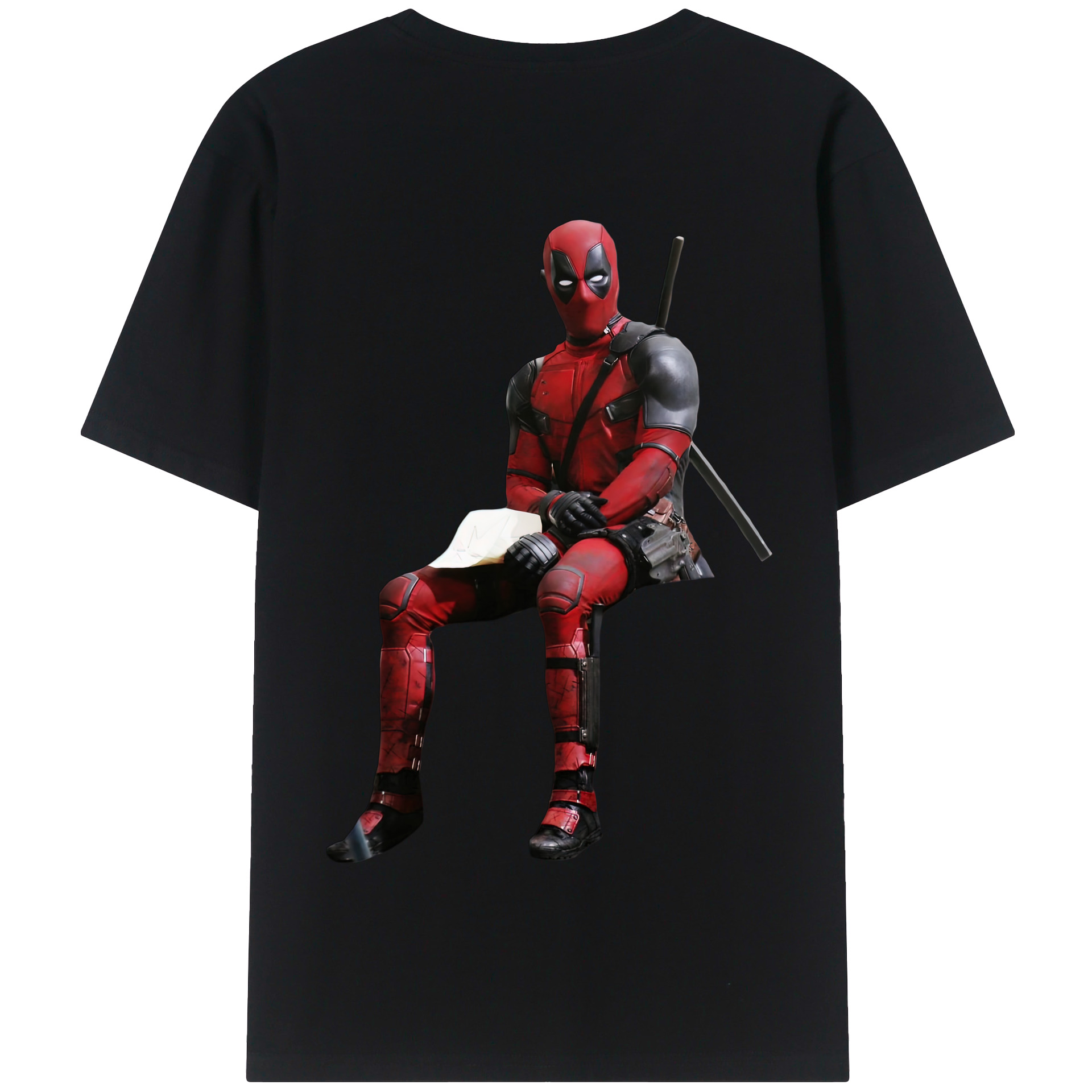 （画像用） Deadpool デッドプール 綿100％半袖Tシャツ（背面プリント）