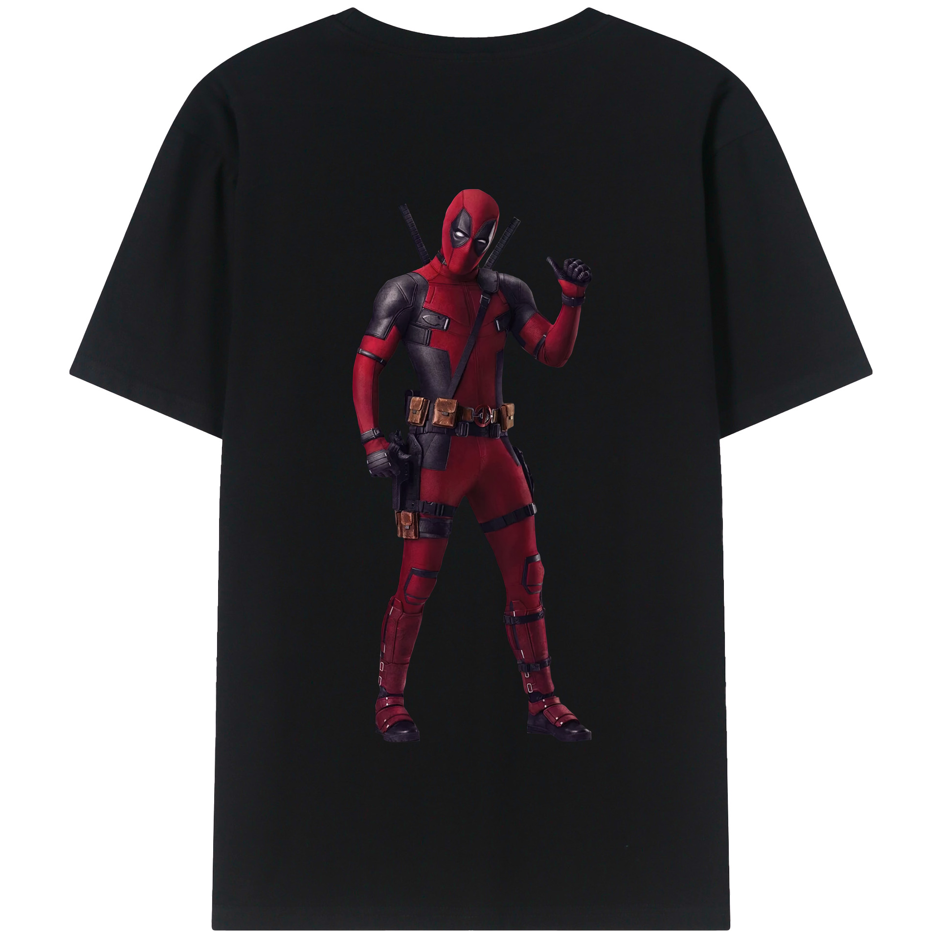 （画像用） Deadpool デッドプール 綿100％半袖Tシャツ（背面プリント）