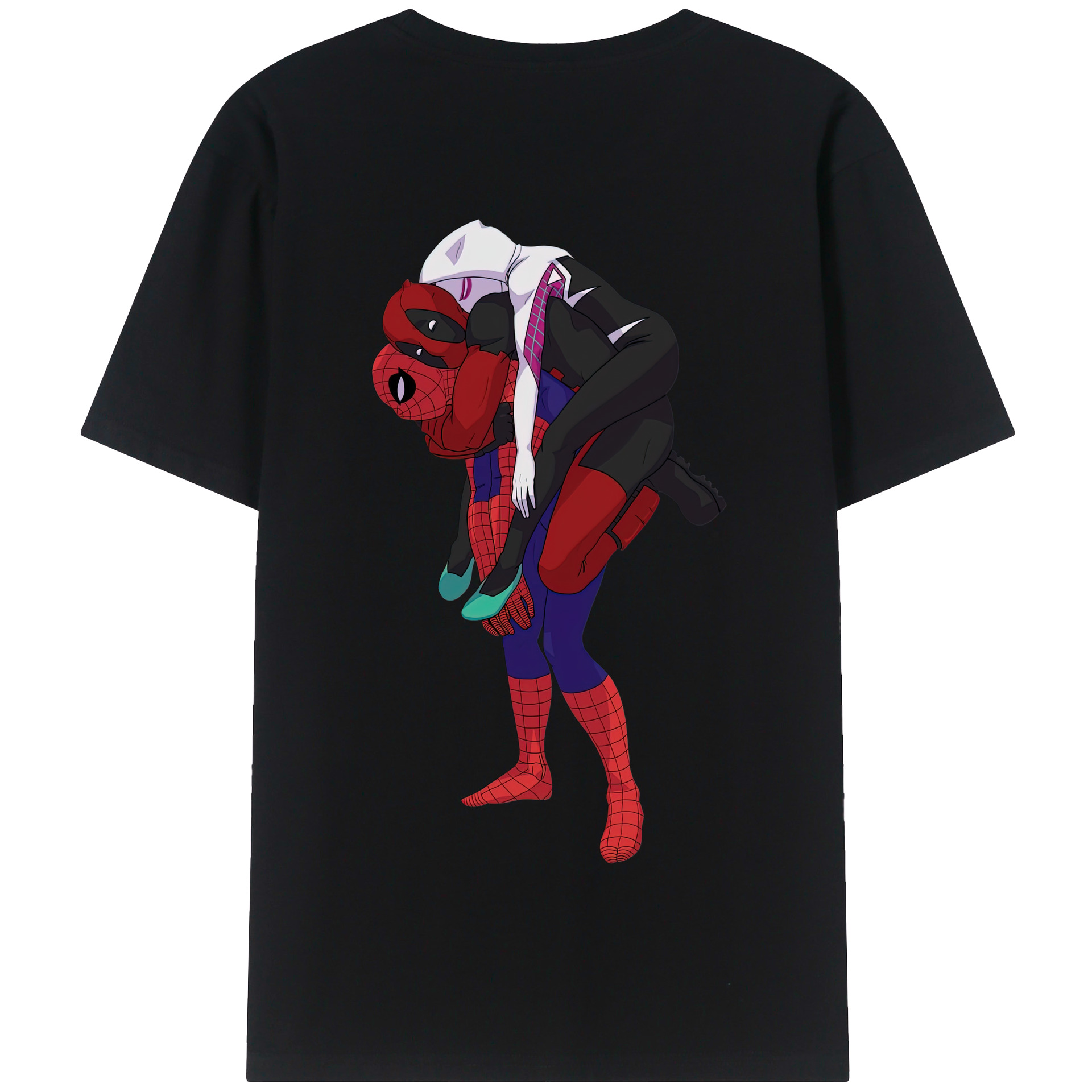 （画像用） Deadpool デッドプール 綿100％半袖Tシャツ（背面プリント）