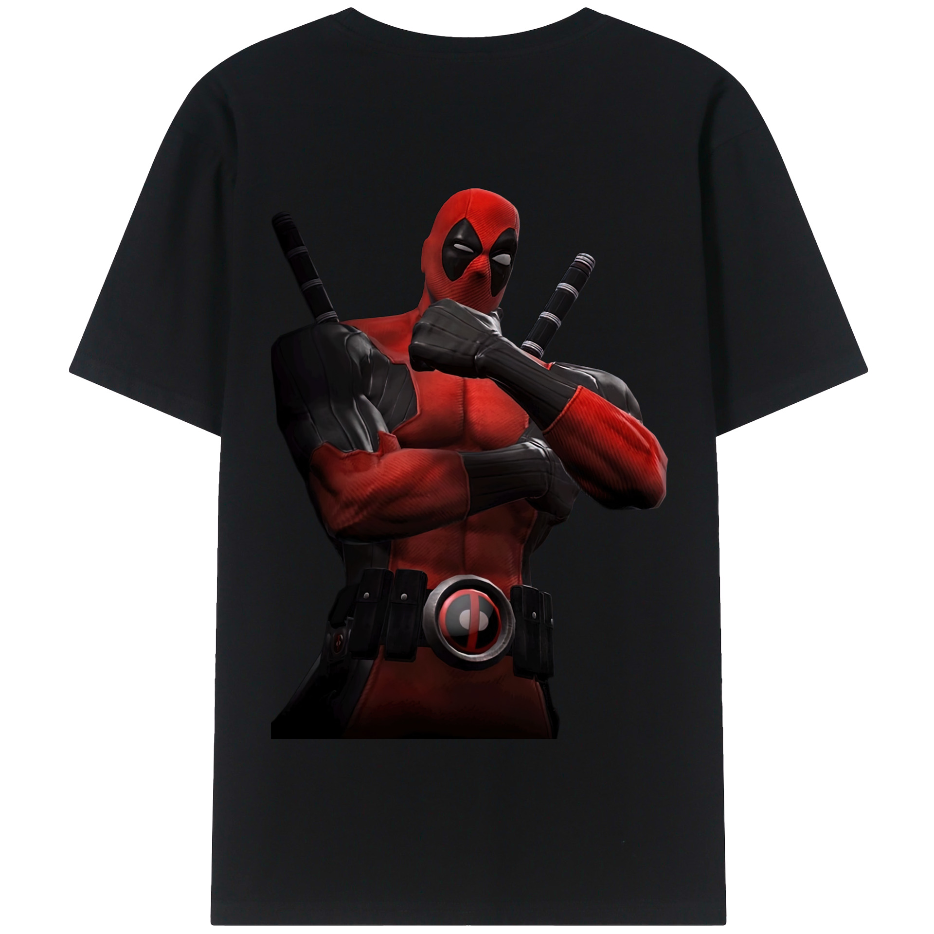 （画像用） Deadpool デッドプール 綿100％半袖Tシャツ（背面プリント）
