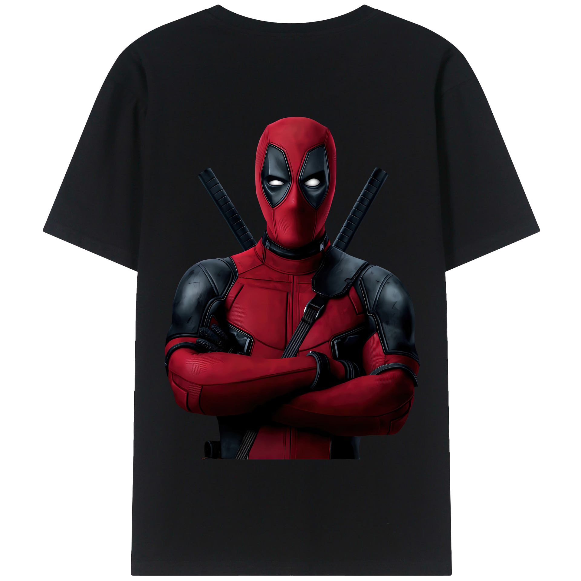（画像用） Deadpool デッドプール 綿100％半袖Tシャツ（背面プリント）