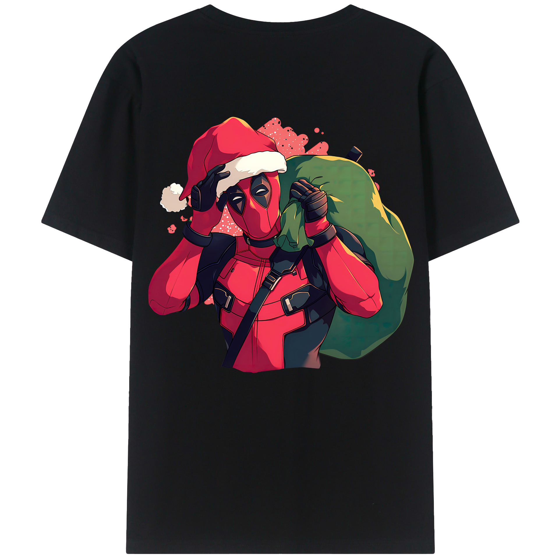 （画像用） Deadpool デッドプール 綿100％半袖Tシャツ（背面プリント）