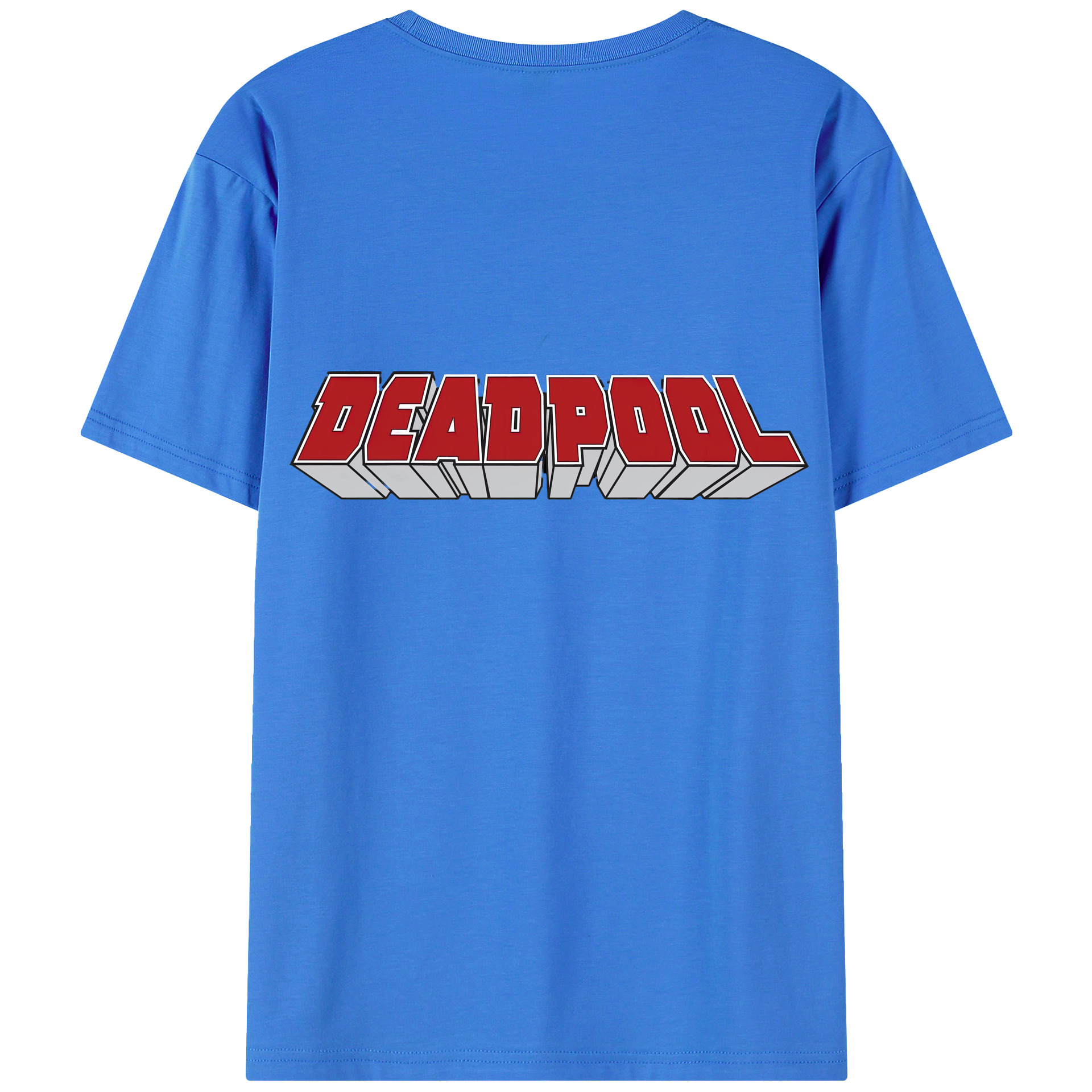 （画像用） Deadpool デッドプール 綿100％半袖Tシャツ（背面プリント）