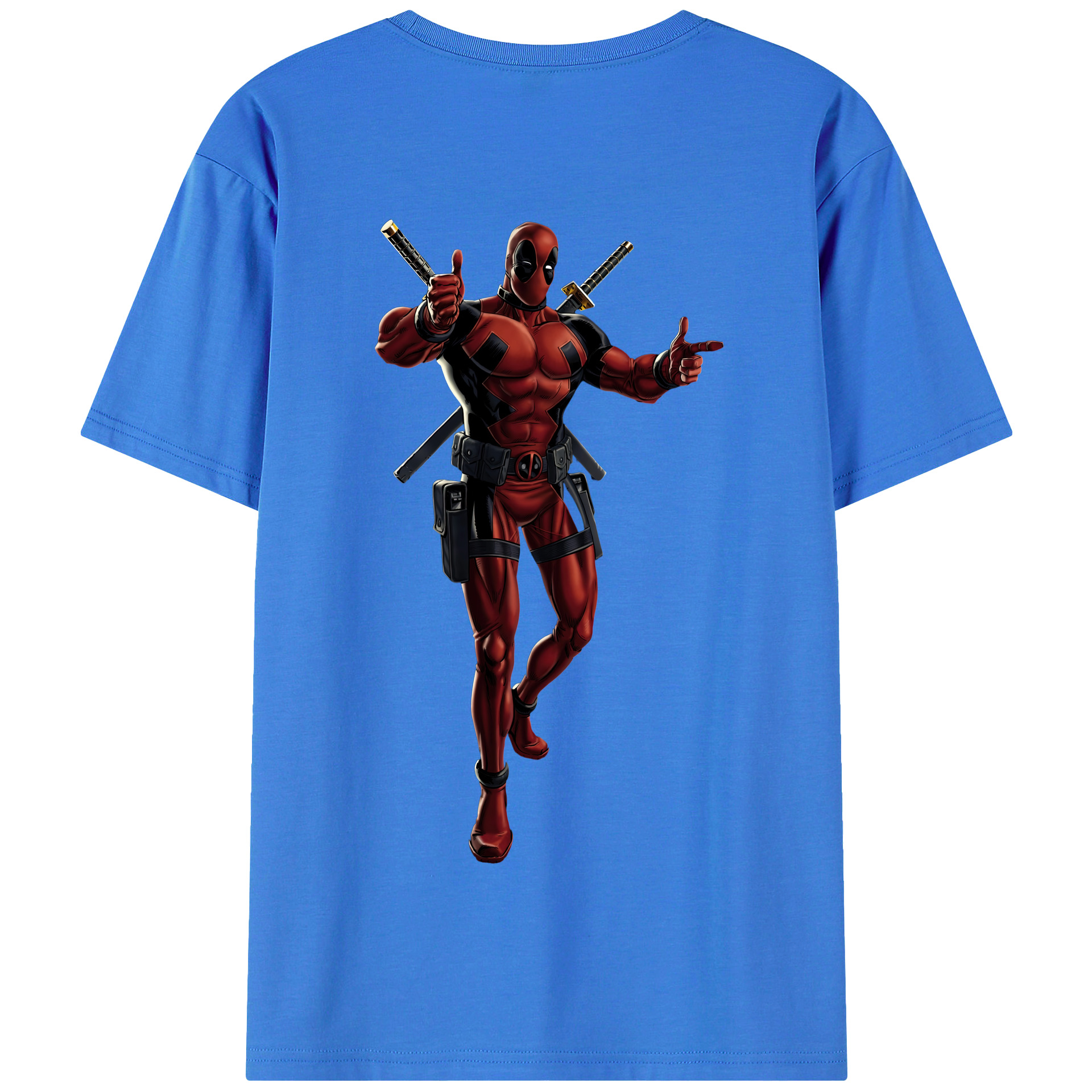 （画像用） Deadpool デッドプール 綿100％半袖Tシャツ（背面プリント）