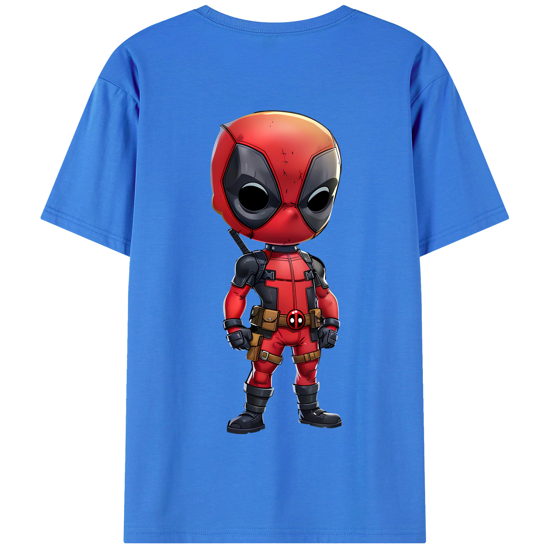（画像用） Deadpool デッドプール 綿100％半袖Tシャツ（背面プリント）