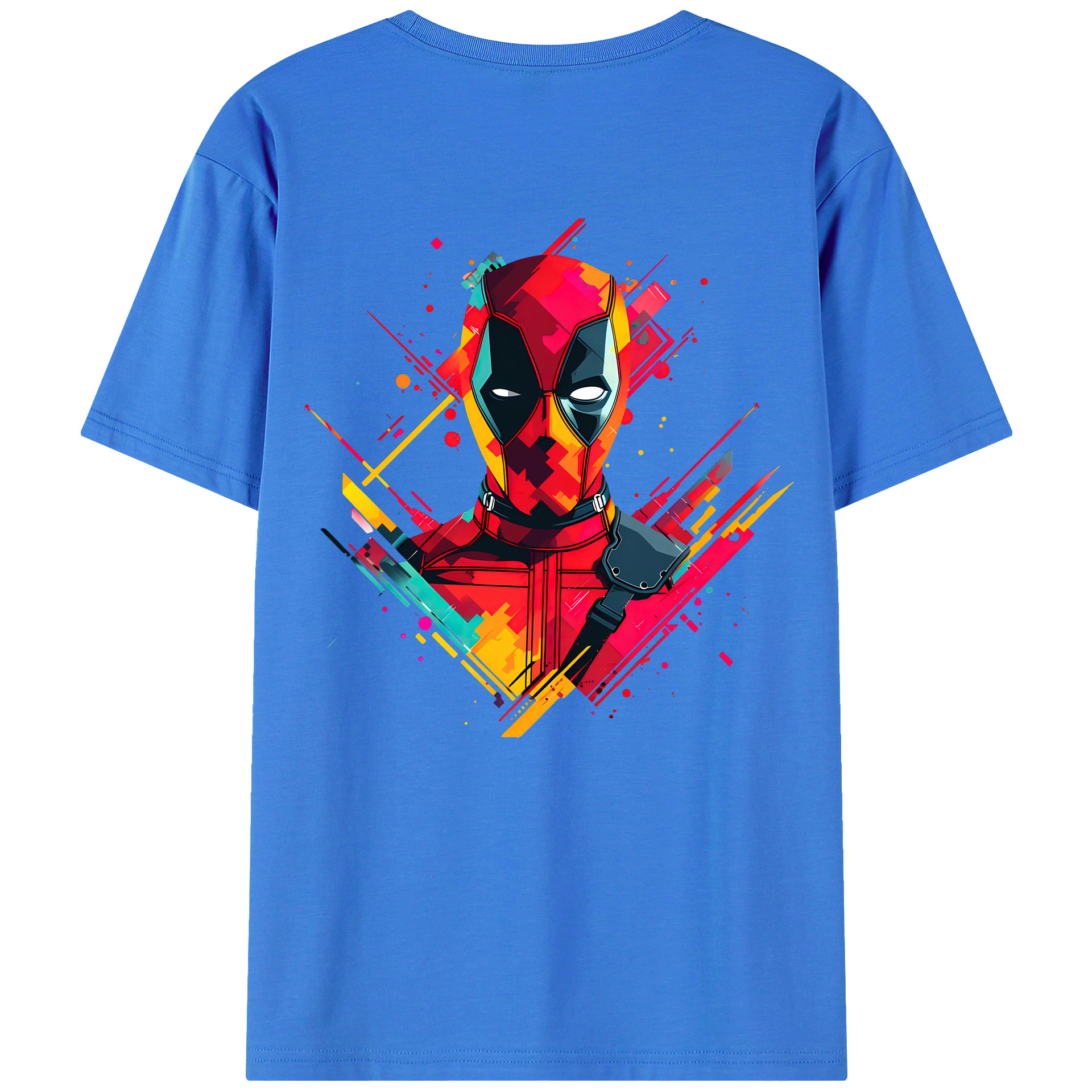 （画像用） Deadpool デッドプール 綿100％半袖Tシャツ（背面プリント）