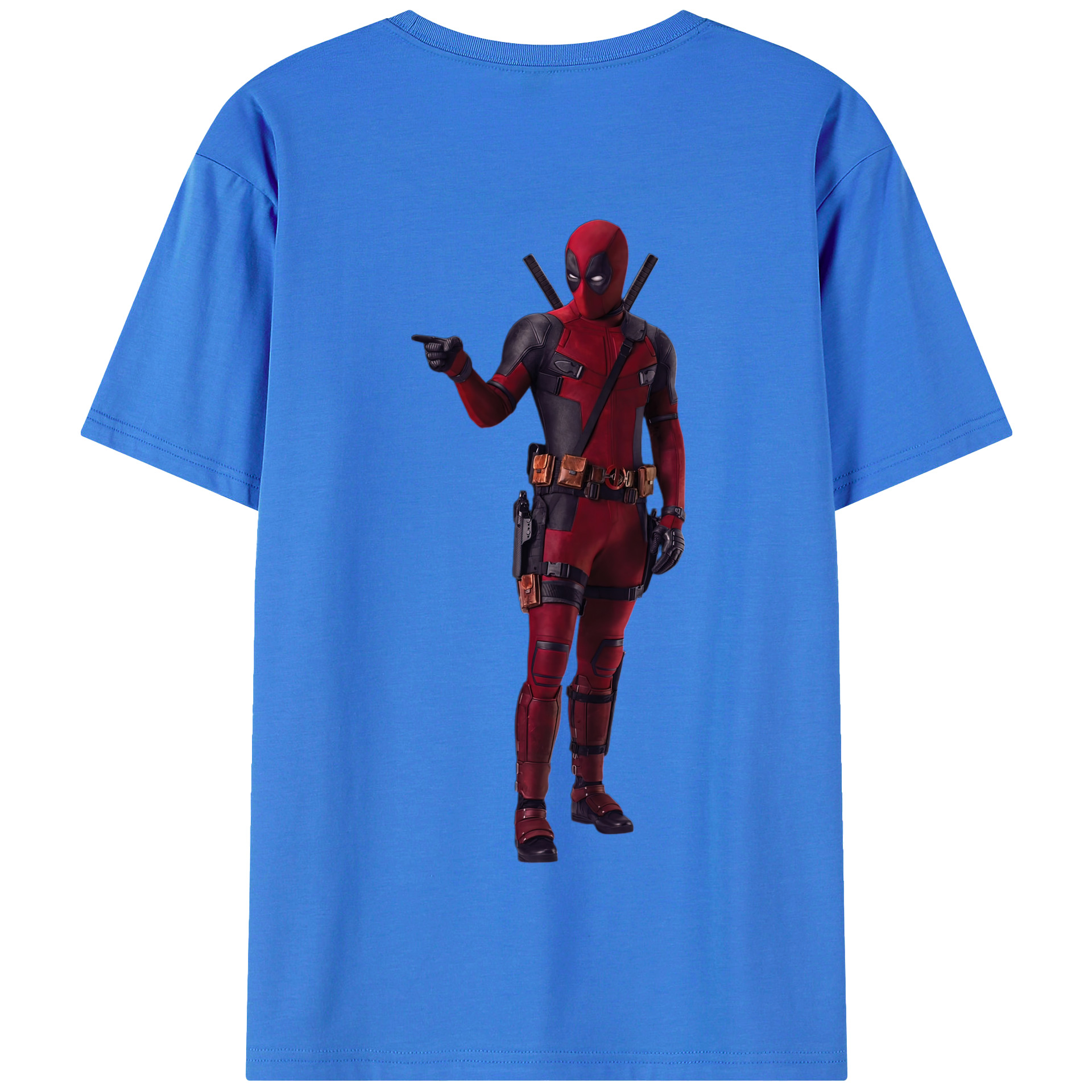 （画像用） Deadpool デッドプール 綿100％半袖Tシャツ（背面プリント）