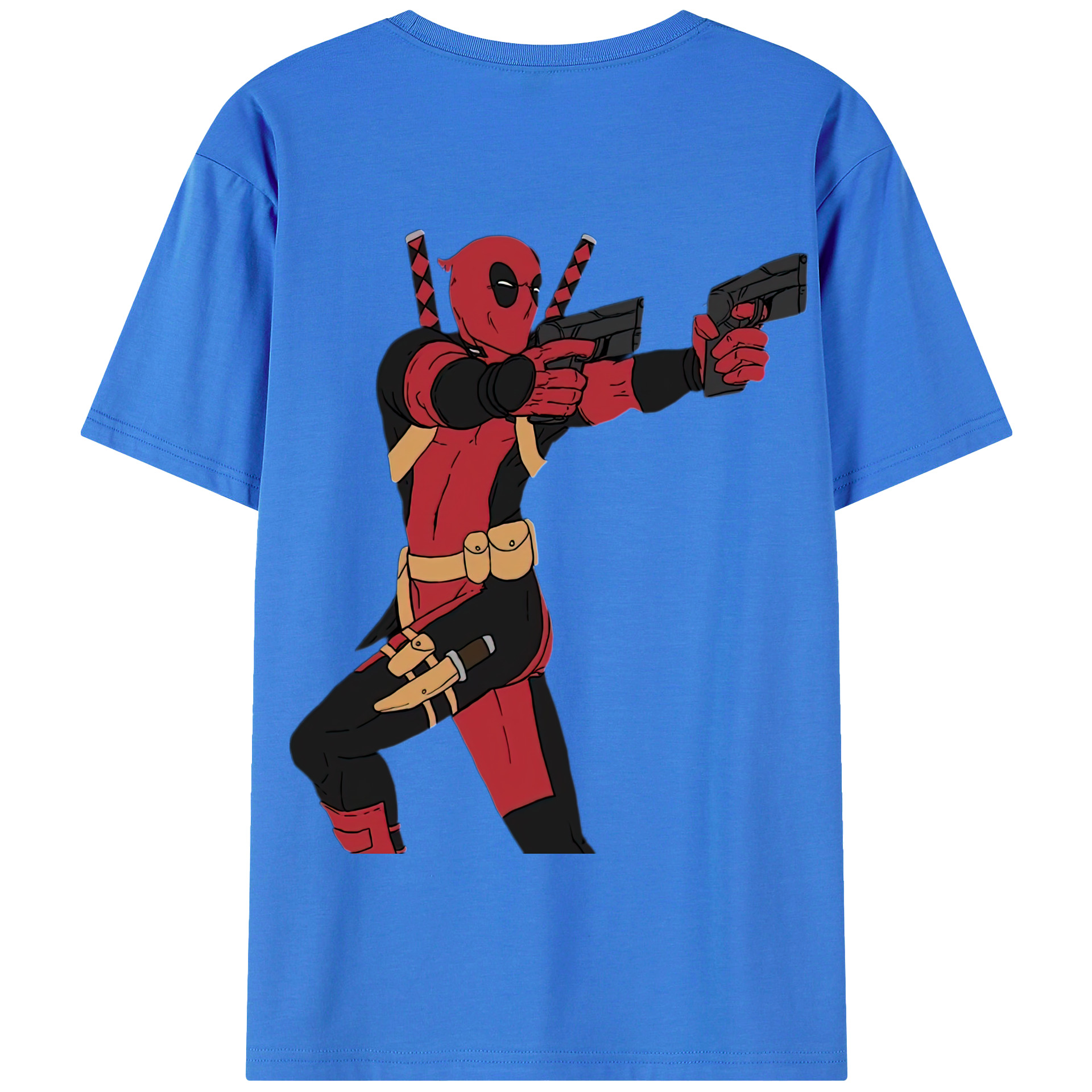 （画像用） Deadpool デッドプール 綿100％半袖Tシャツ（背面プリント）