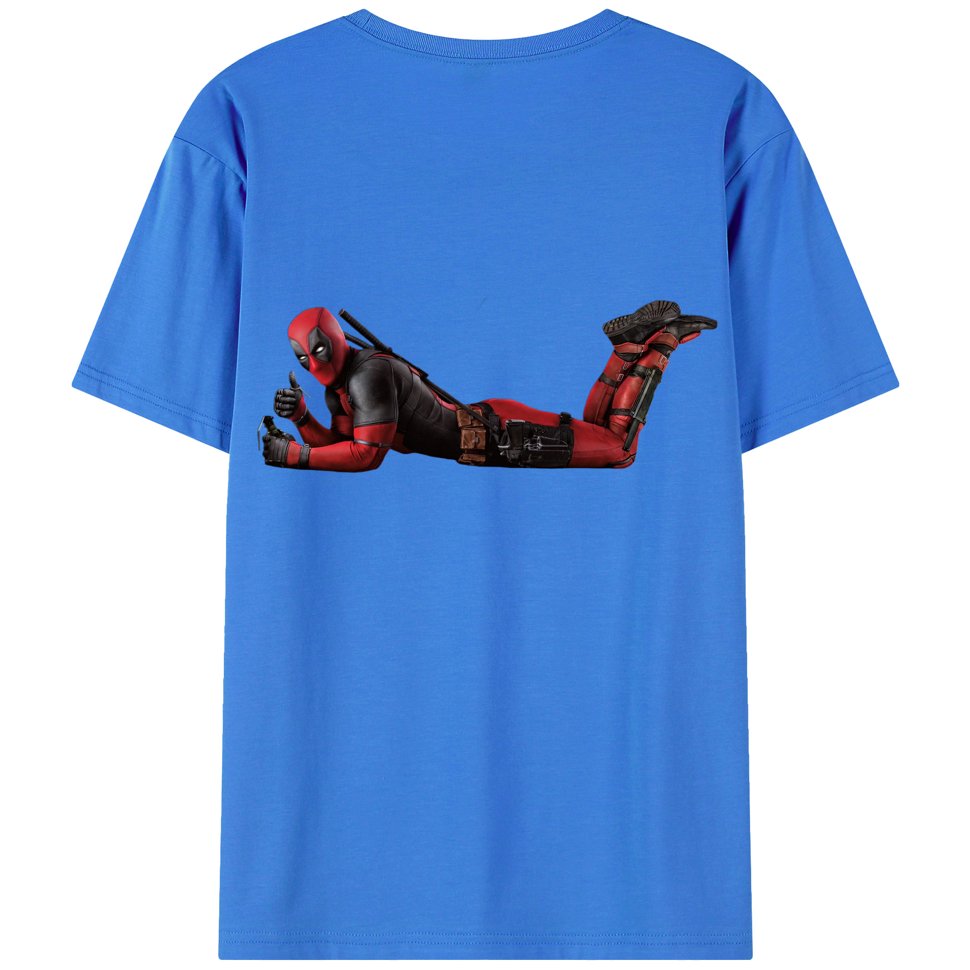 （画像用） Deadpool デッドプール 綿100％半袖Tシャツ（背面プリント）