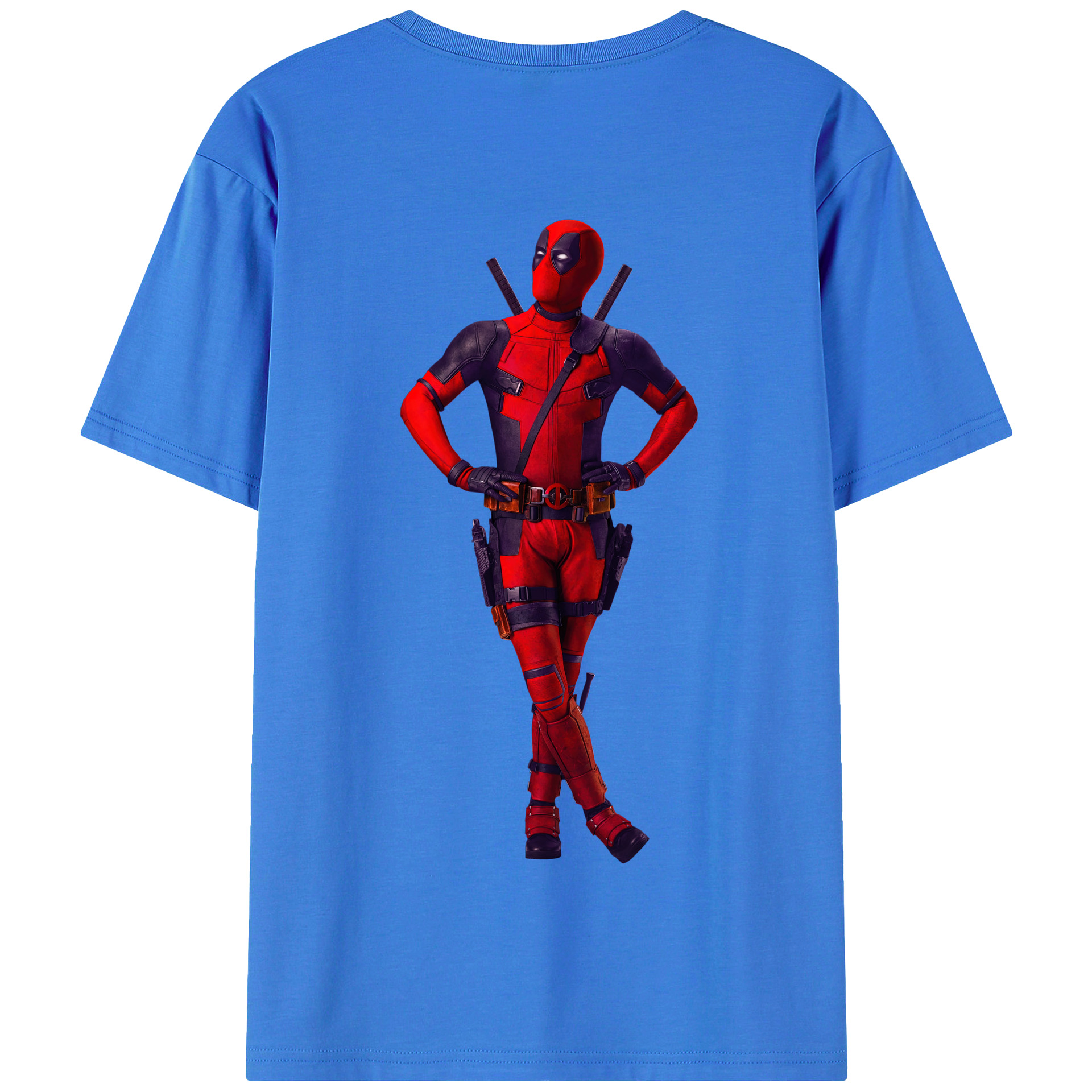 （画像用） Deadpool デッドプール 綿100％半袖Tシャツ（背面プリント）
