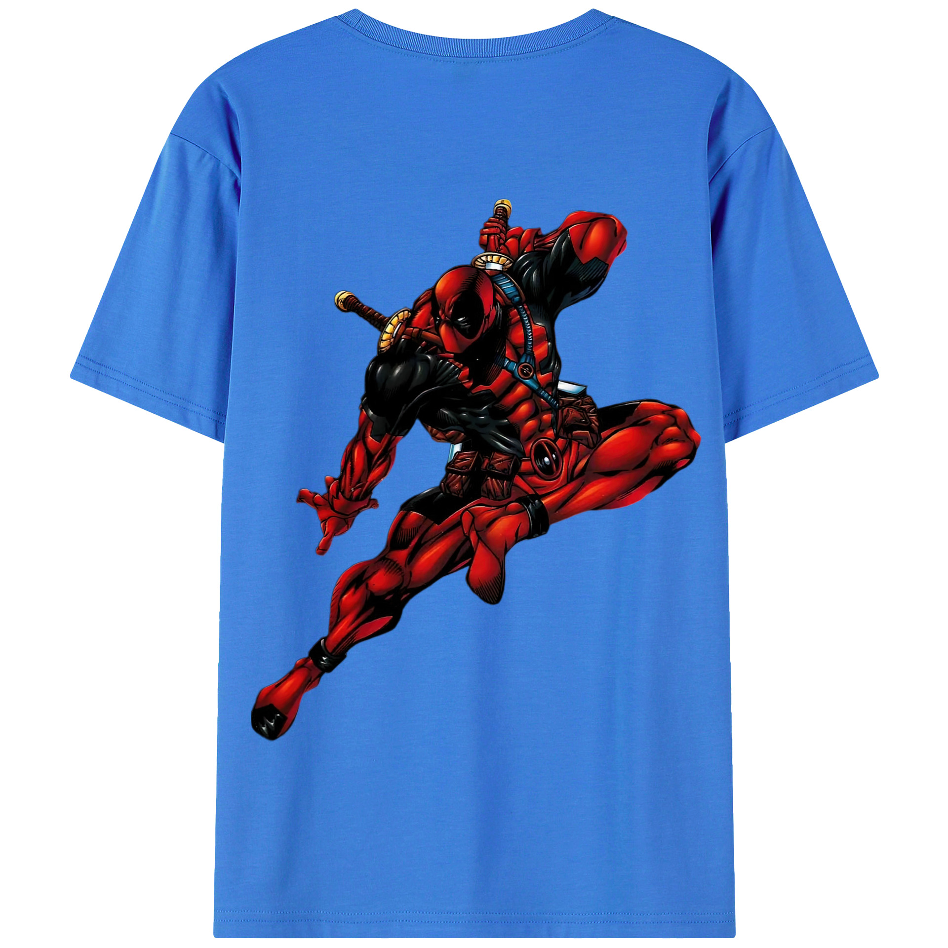 （画像用） Deadpool デッドプール 綿100％半袖Tシャツ（背面プリント）