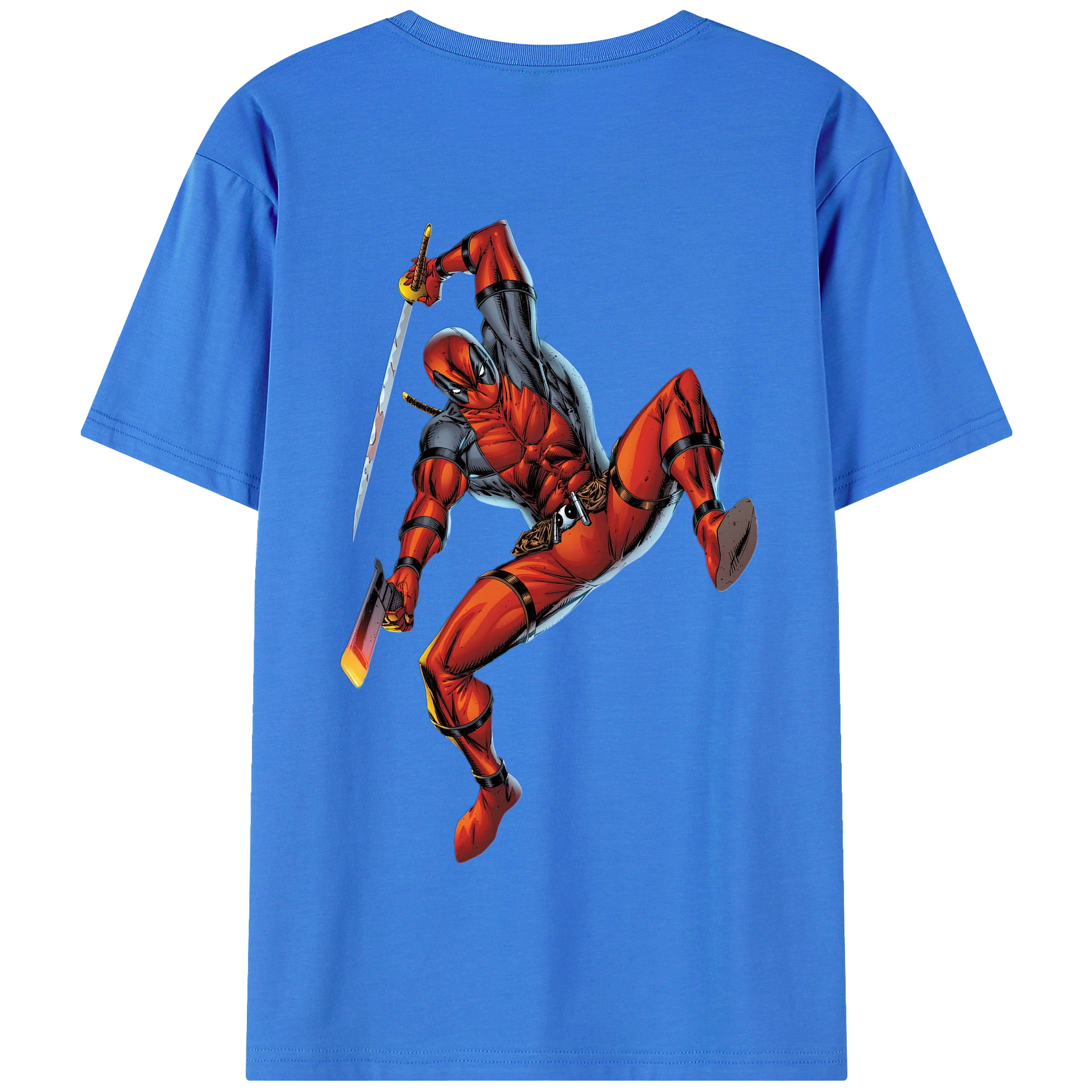 （画像用） Deadpool デッドプール 綿100％半袖Tシャツ（背面プリント）