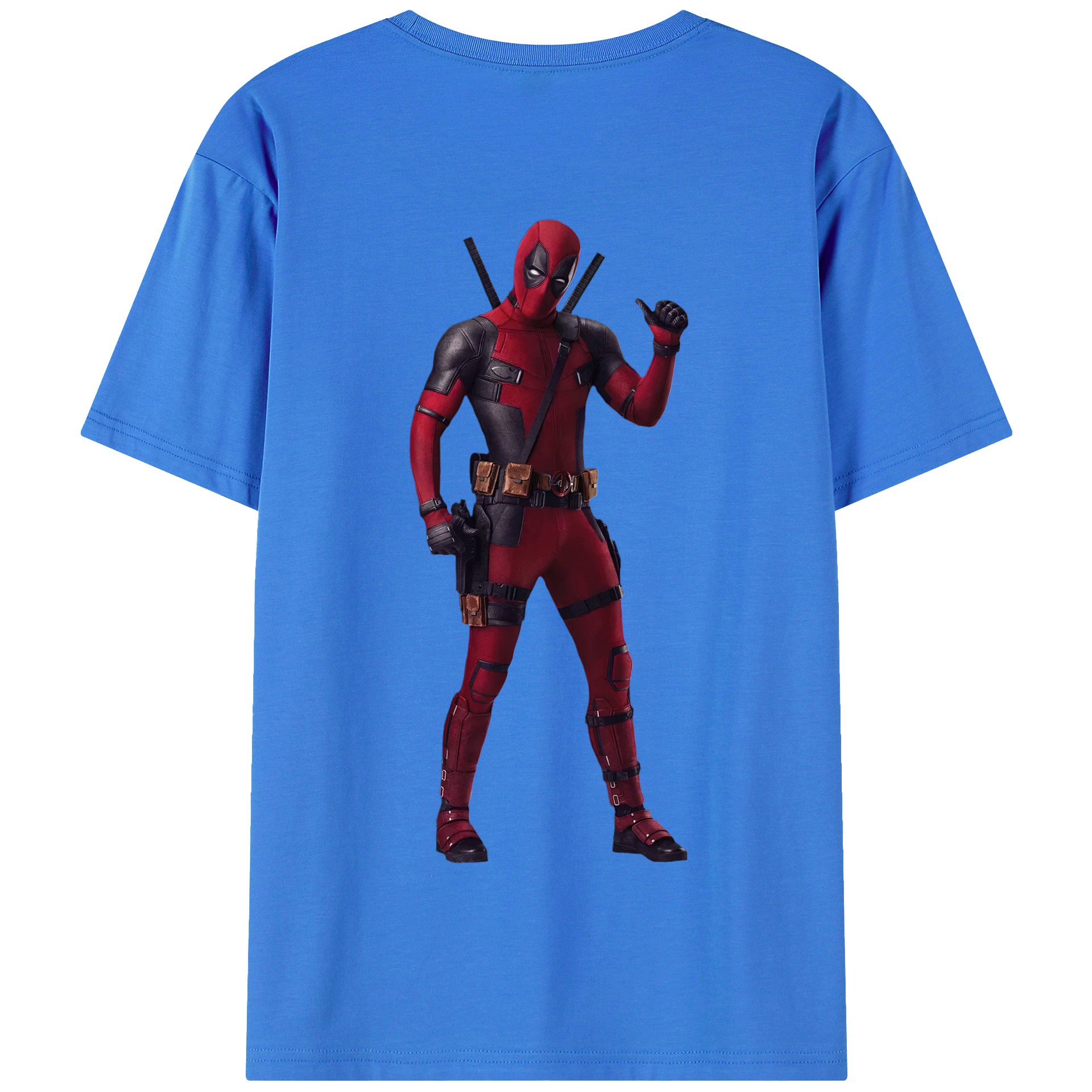 （画像用） Deadpool デッドプール 綿100％半袖Tシャツ（背面プリント）