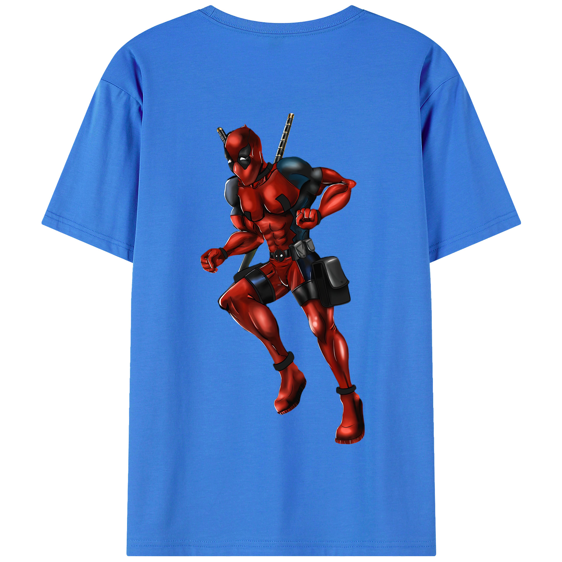 （画像用） Deadpool デッドプール 綿100％半袖Tシャツ（背面プリント）