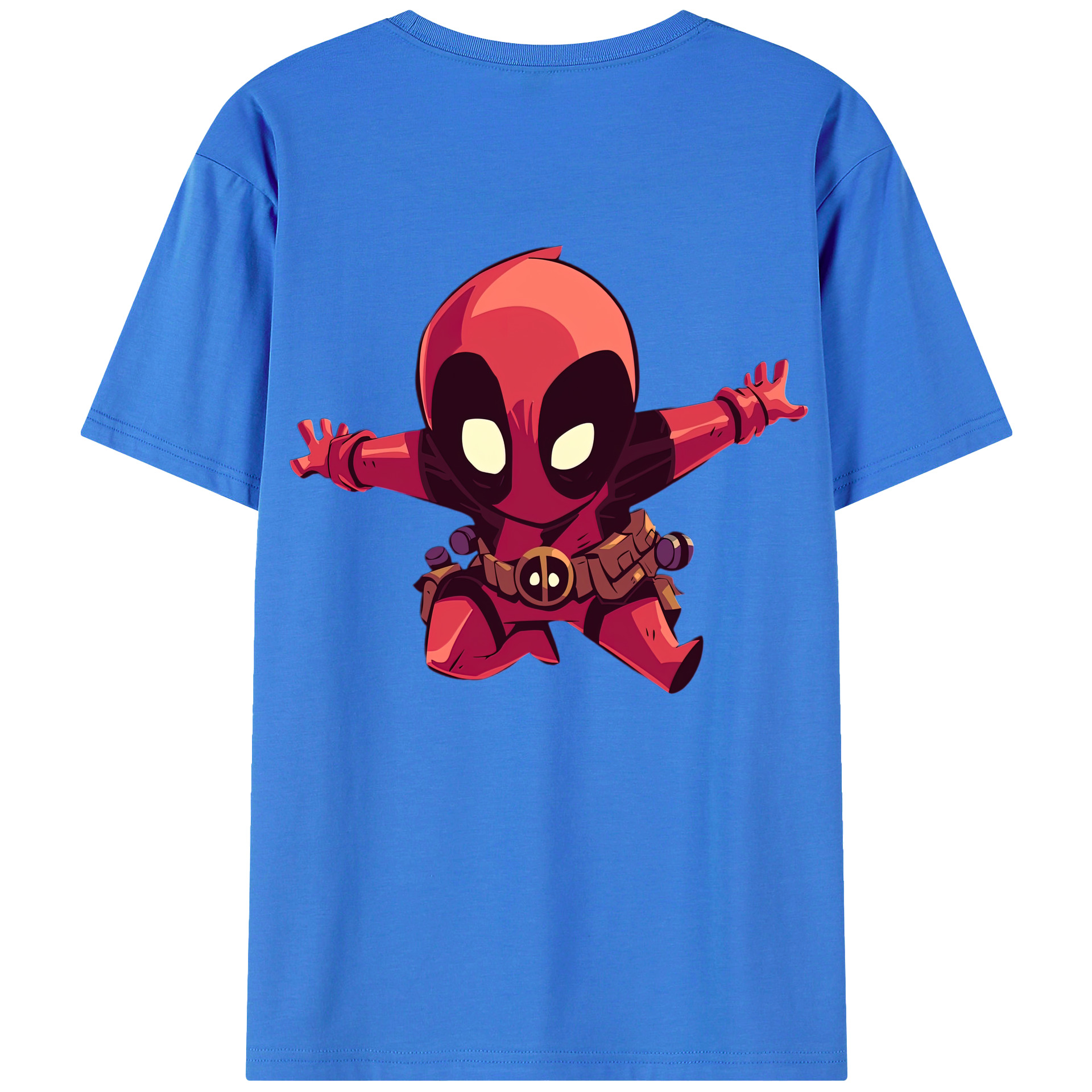 （画像用） Deadpool デッドプール 綿100％半袖Tシャツ（背面プリント）