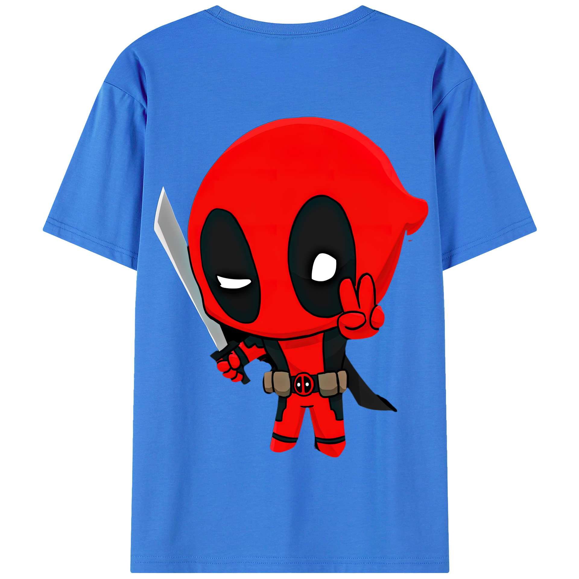 （画像用） Deadpool デッドプール 綿100％半袖Tシャツ（背面プリント）