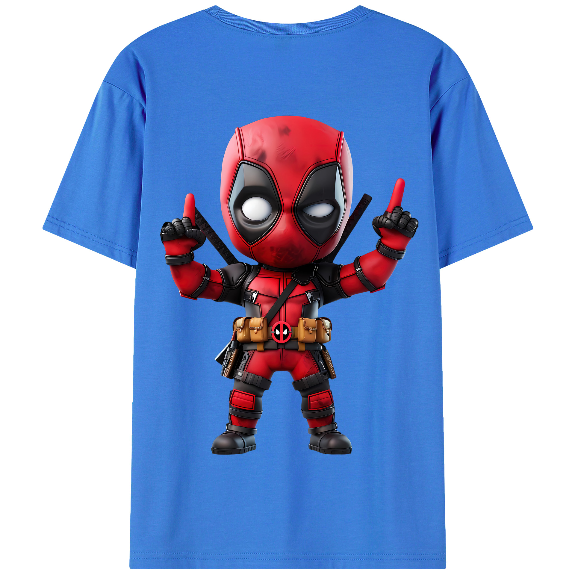 （画像用） Deadpool デッドプール 綿100％半袖Tシャツ（背面プリント）