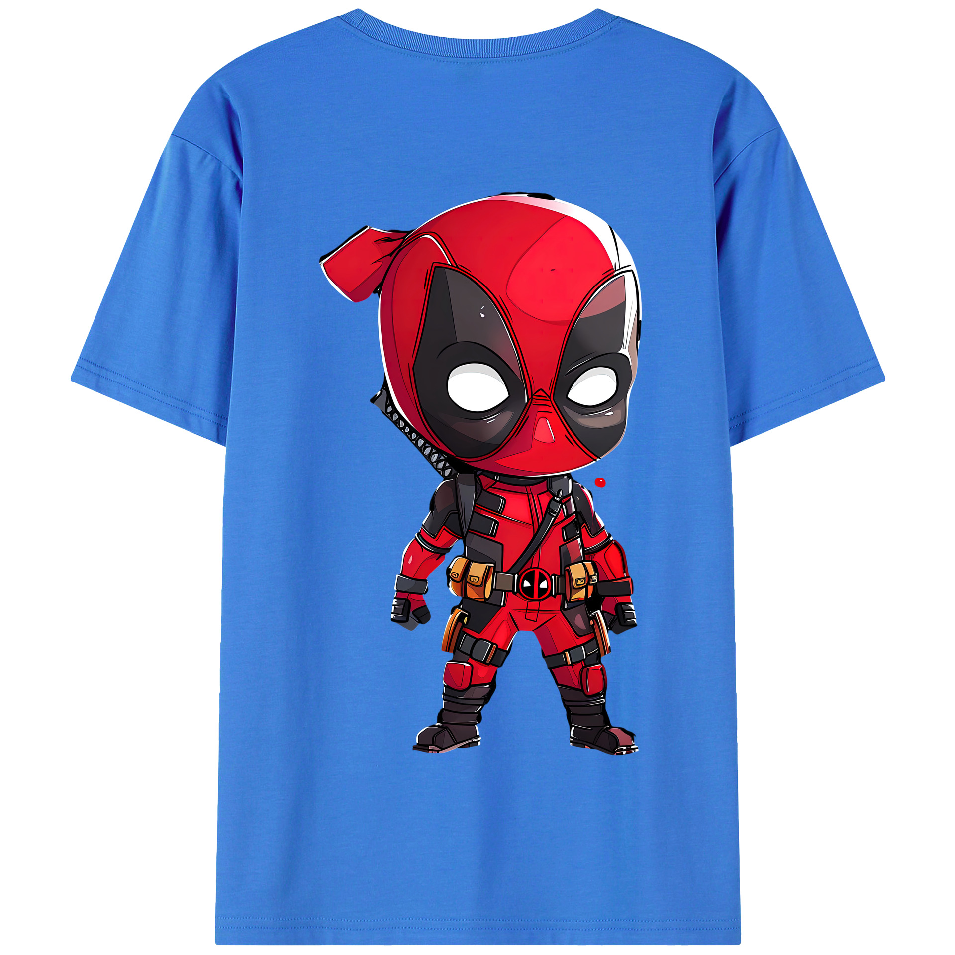 （画像用） Deadpool デッドプール 綿100％半袖Tシャツ（背面プリント）