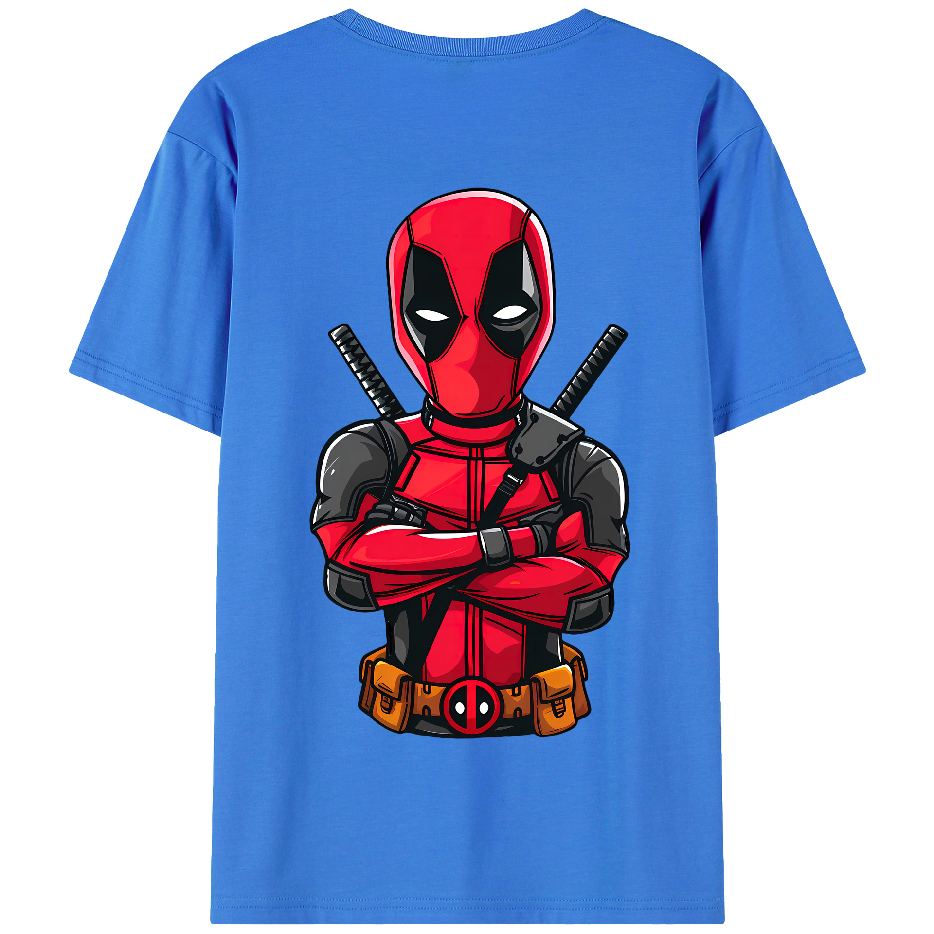 （画像用） Deadpool デッドプール 綿100％半袖Tシャツ（背面プリント）