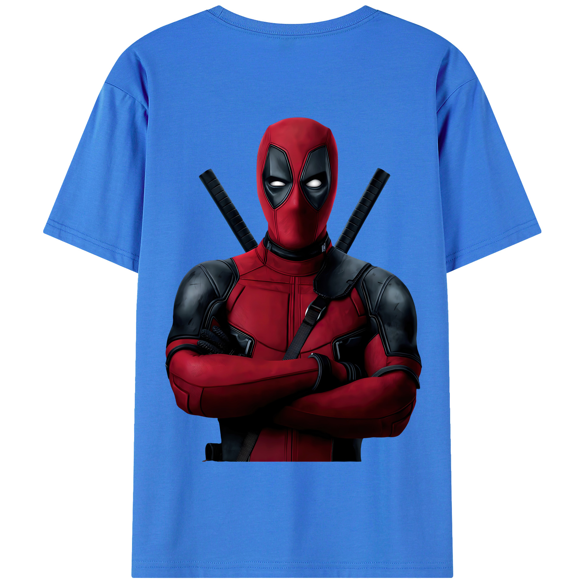 （画像用） Deadpool デッドプール 綿100％半袖Tシャツ（背面プリント）
