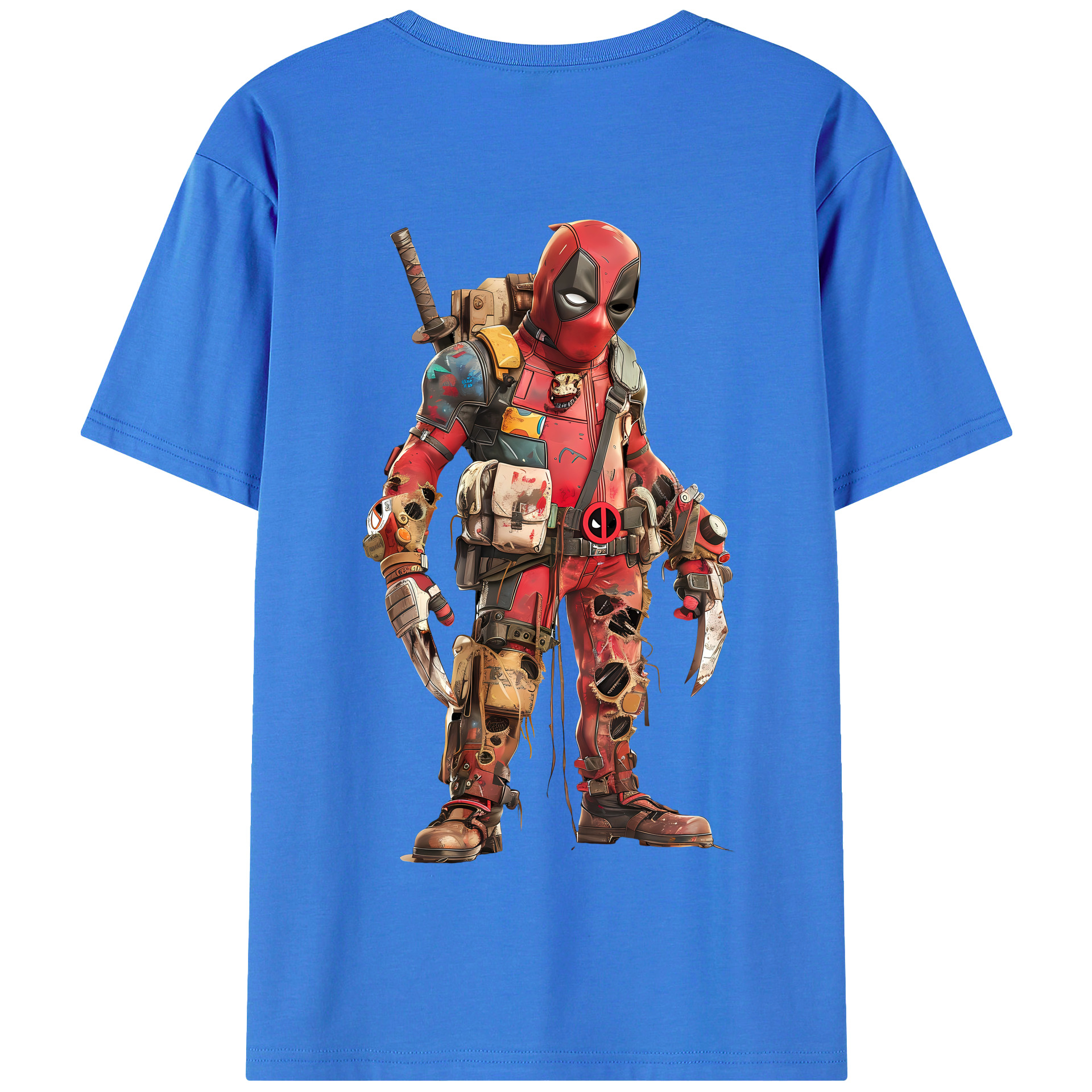 （画像用） Deadpool デッドプール 綿100％半袖Tシャツ（背面プリント）