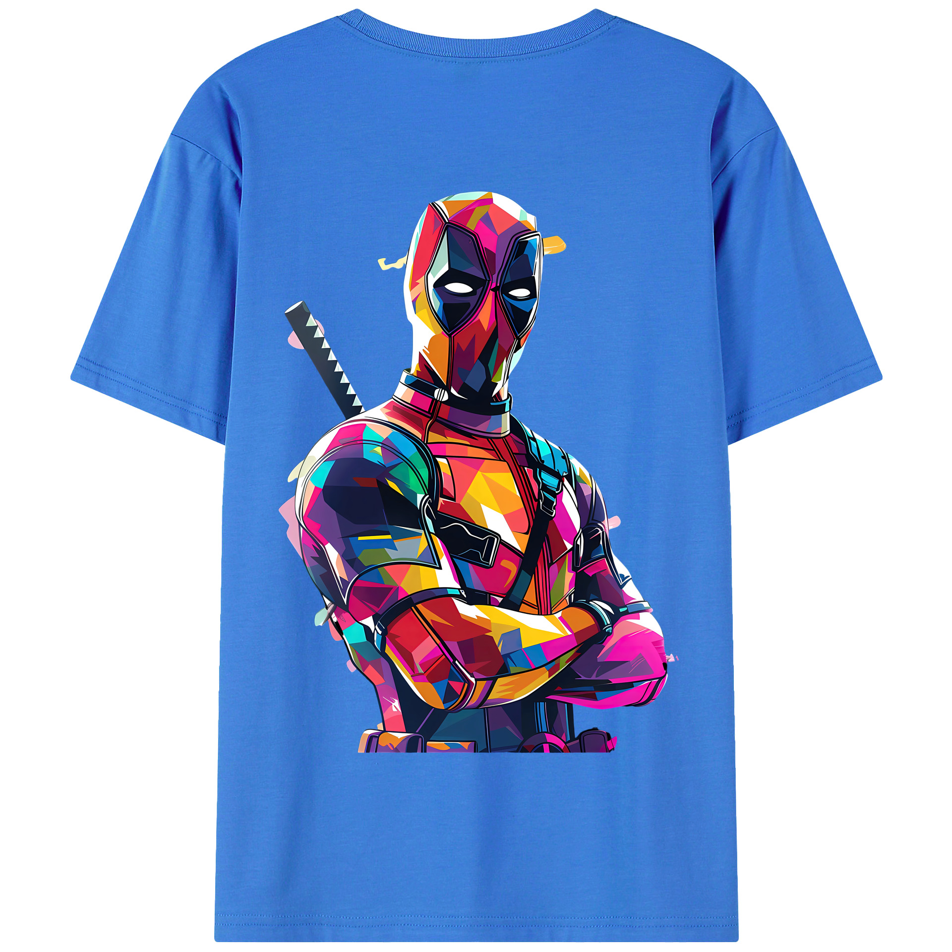（画像用） Deadpool デッドプール 綿100％半袖Tシャツ（背面プリント）