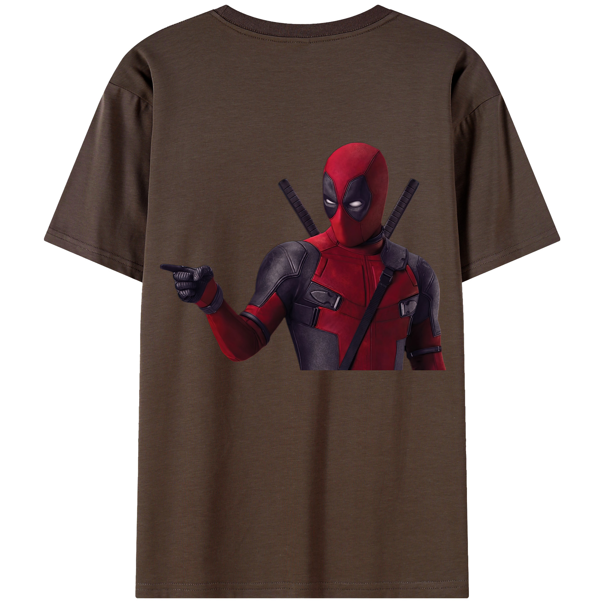 （画像用） Deadpool デッドプール 綿100％半袖Tシャツ（背面プリント）