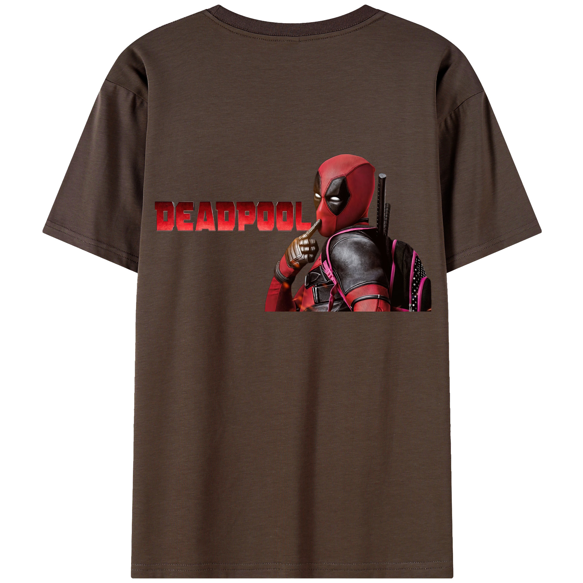（画像用） Deadpool デッドプール 綿100％半袖Tシャツ（背面プリント）