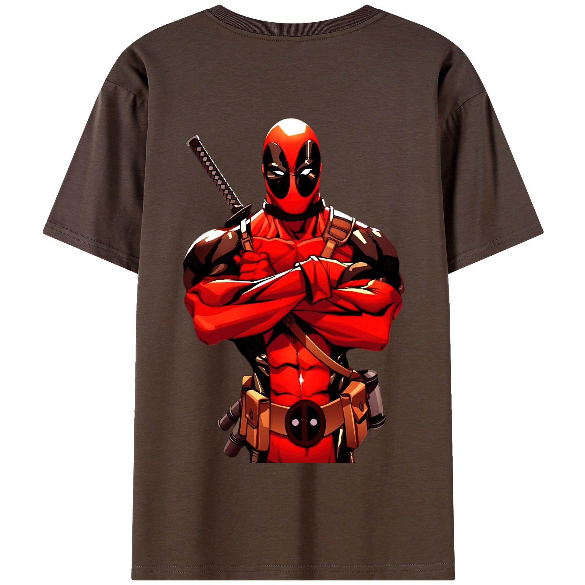 （画像用） Deadpool デッドプール 綿100％半袖Tシャツ（背面プリント）