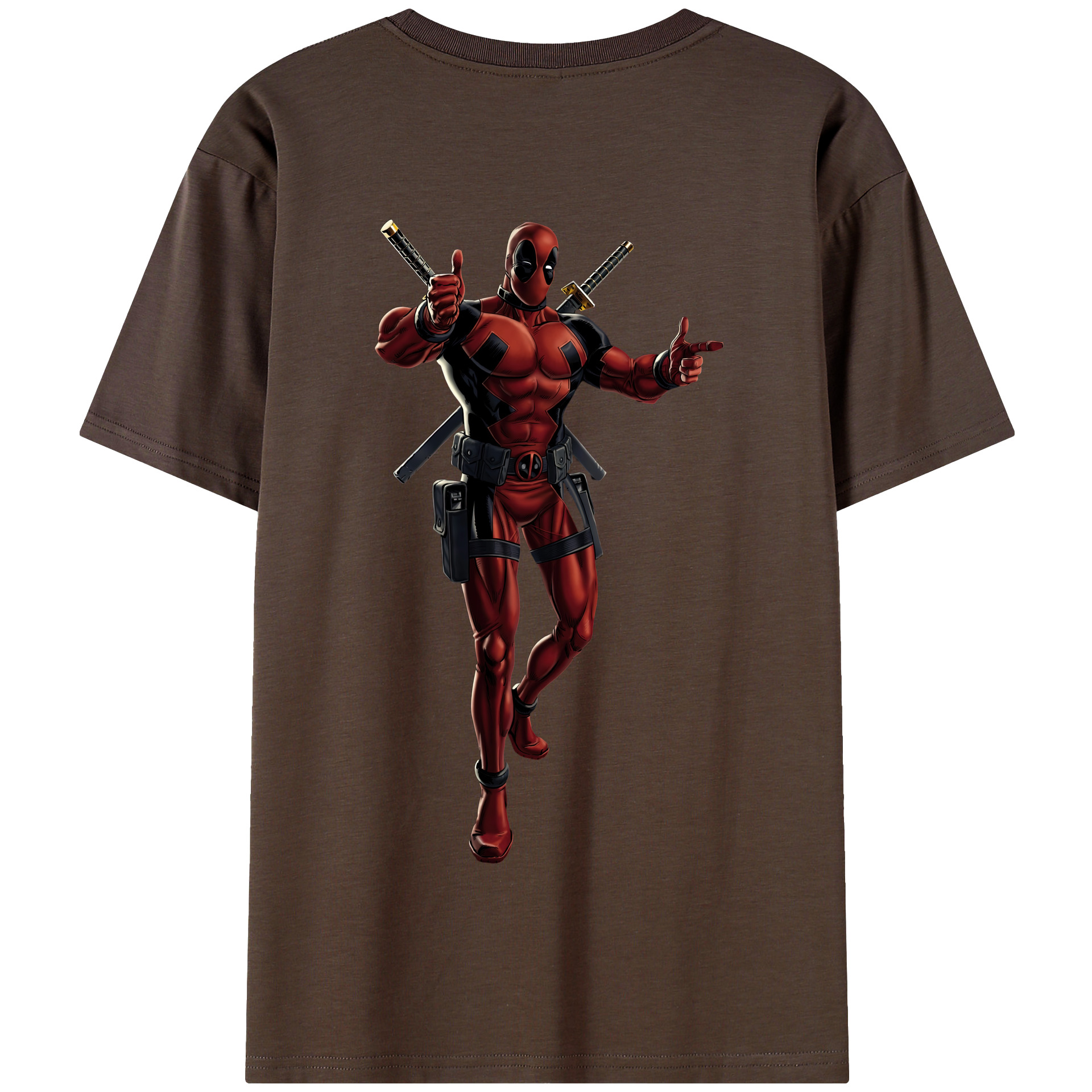 （画像用） Deadpool デッドプール 綿100％半袖Tシャツ（背面プリント）