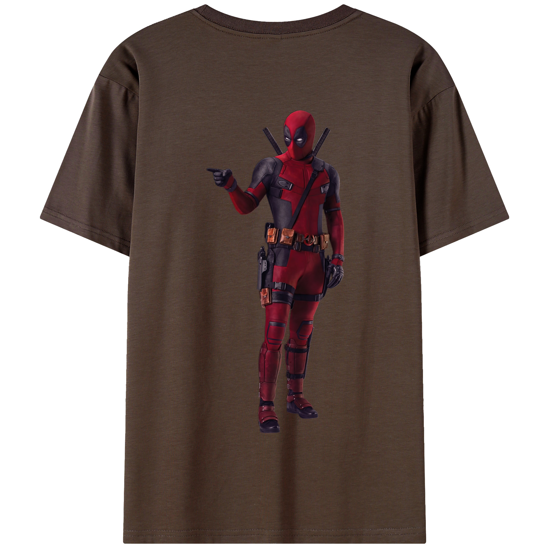 （画像用） Deadpool デッドプール 綿100％半袖Tシャツ（背面プリント）