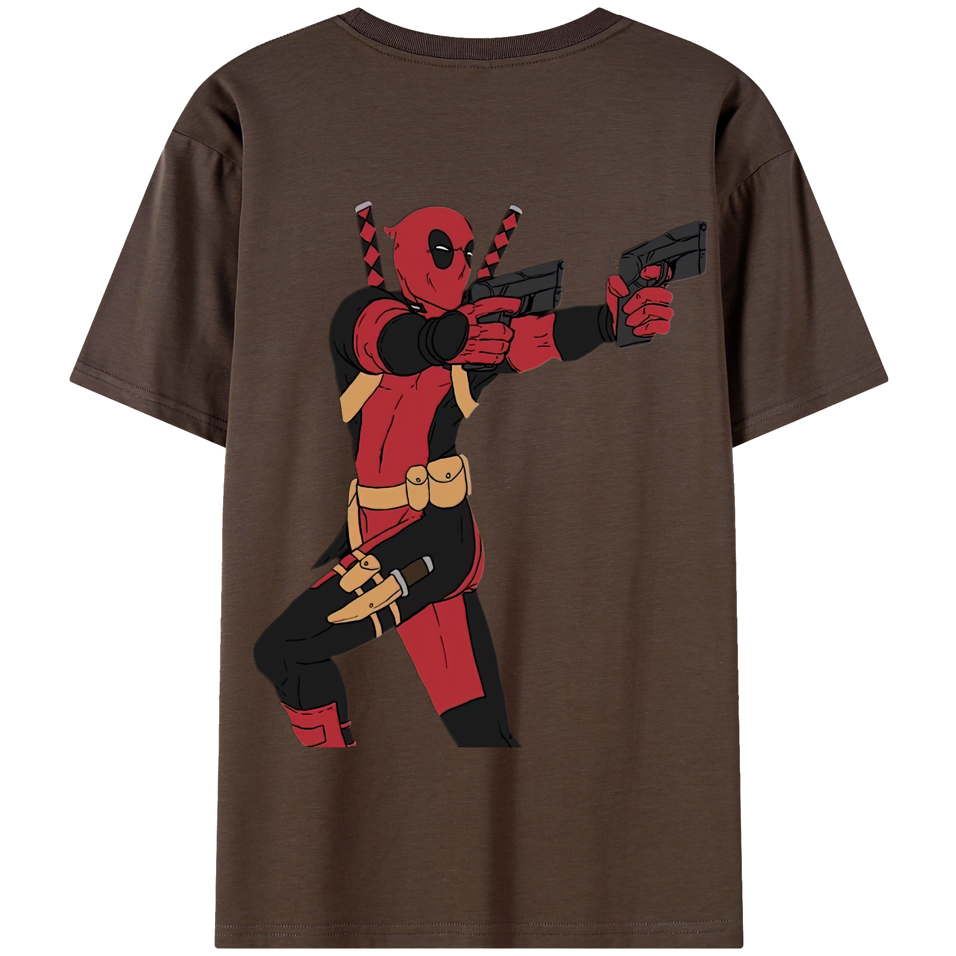 （画像用） Deadpool デッドプール 綿100％半袖Tシャツ（背面プリント）