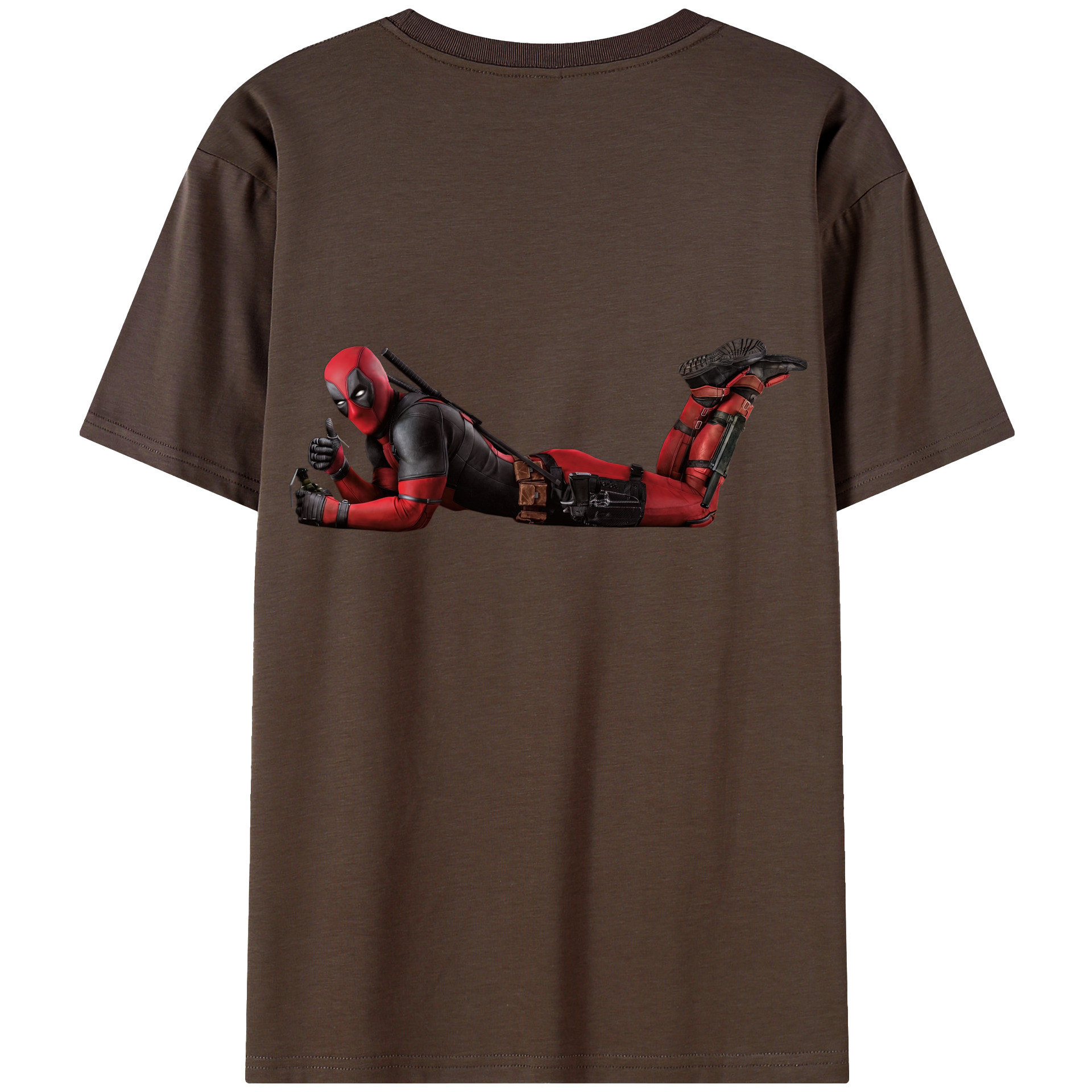 （画像用） Deadpool デッドプール 綿100％半袖Tシャツ（背面プリント）