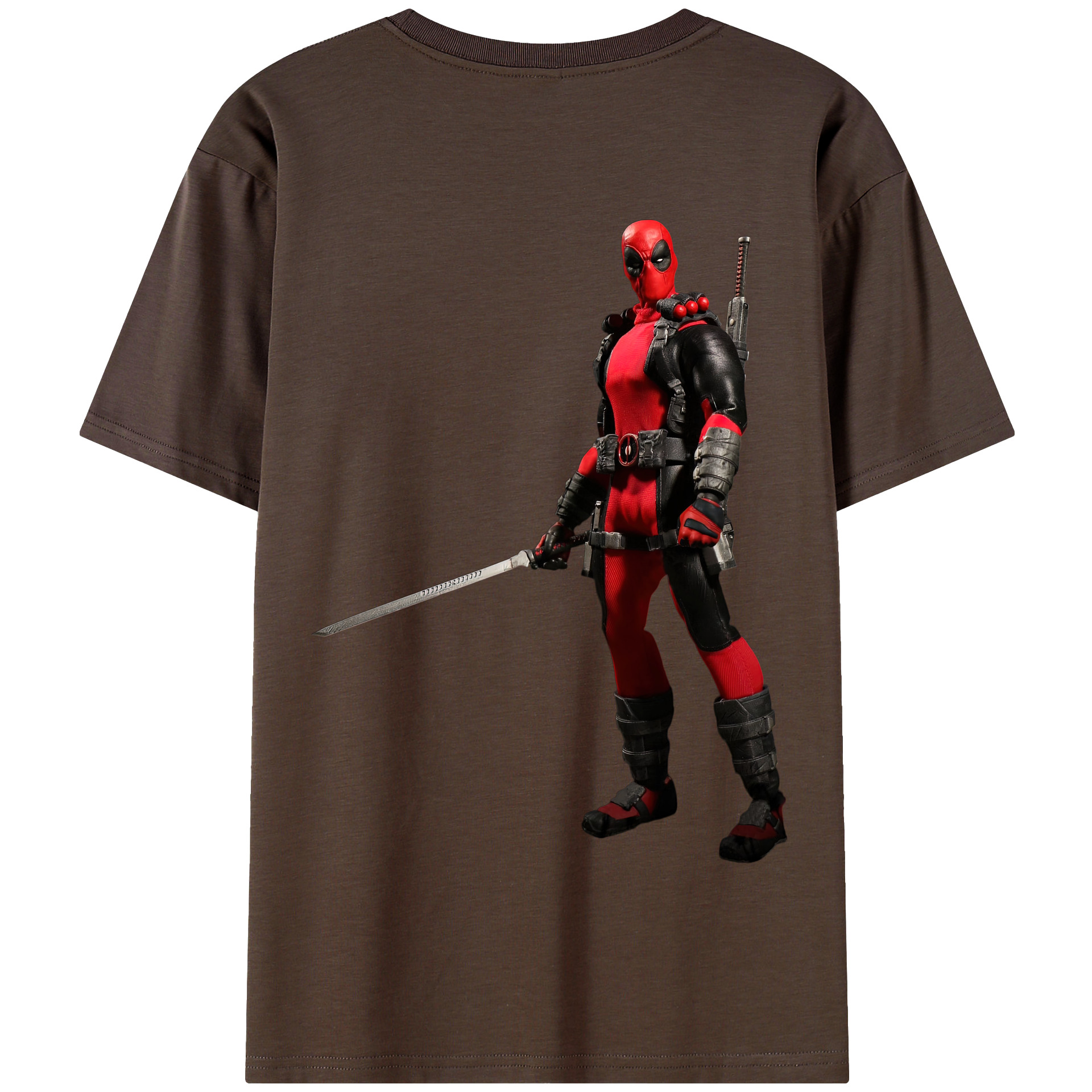（画像用） Deadpool デッドプール 綿100％半袖Tシャツ（背面プリント）