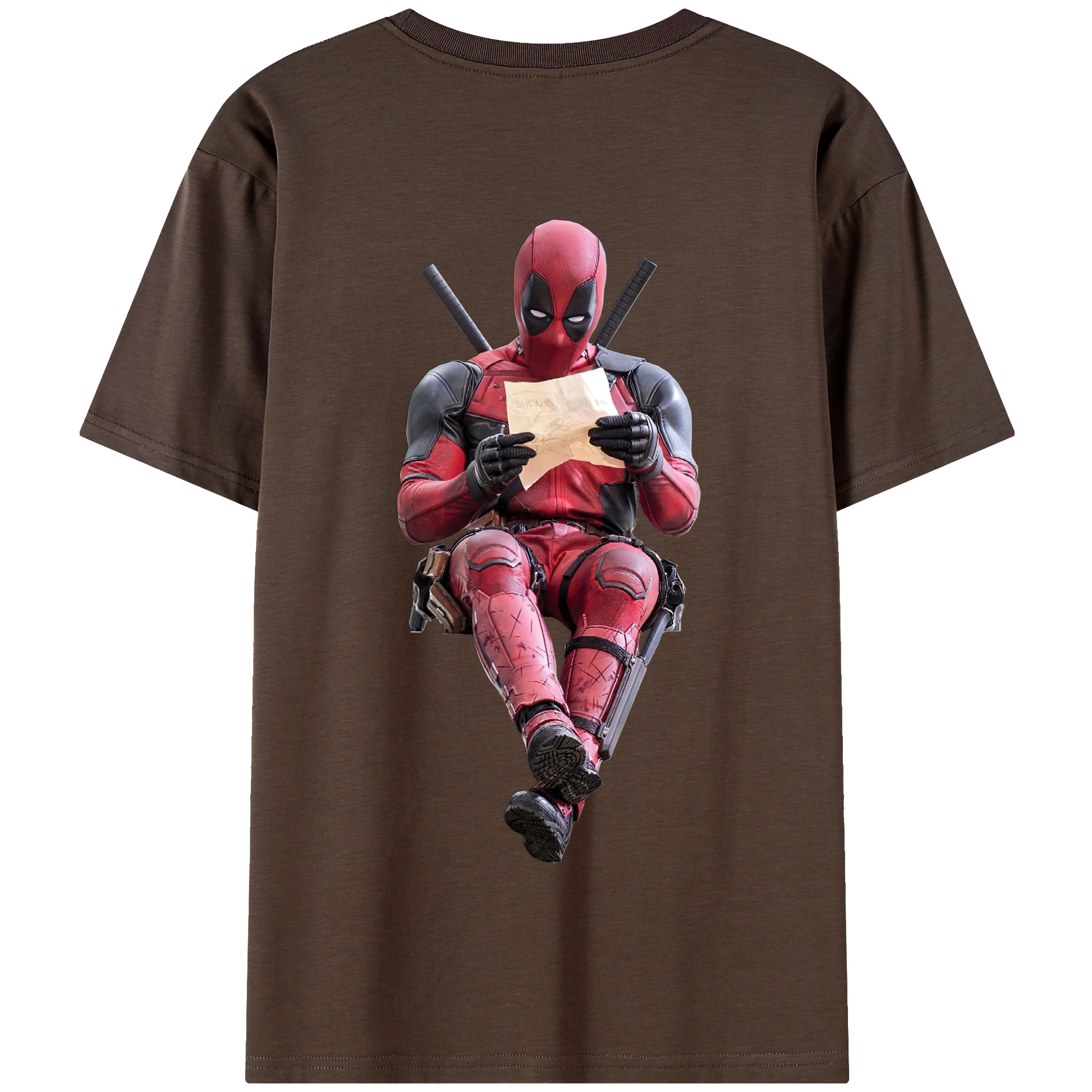 （画像用） Deadpool デッドプール 綿100％半袖Tシャツ（背面プリント）