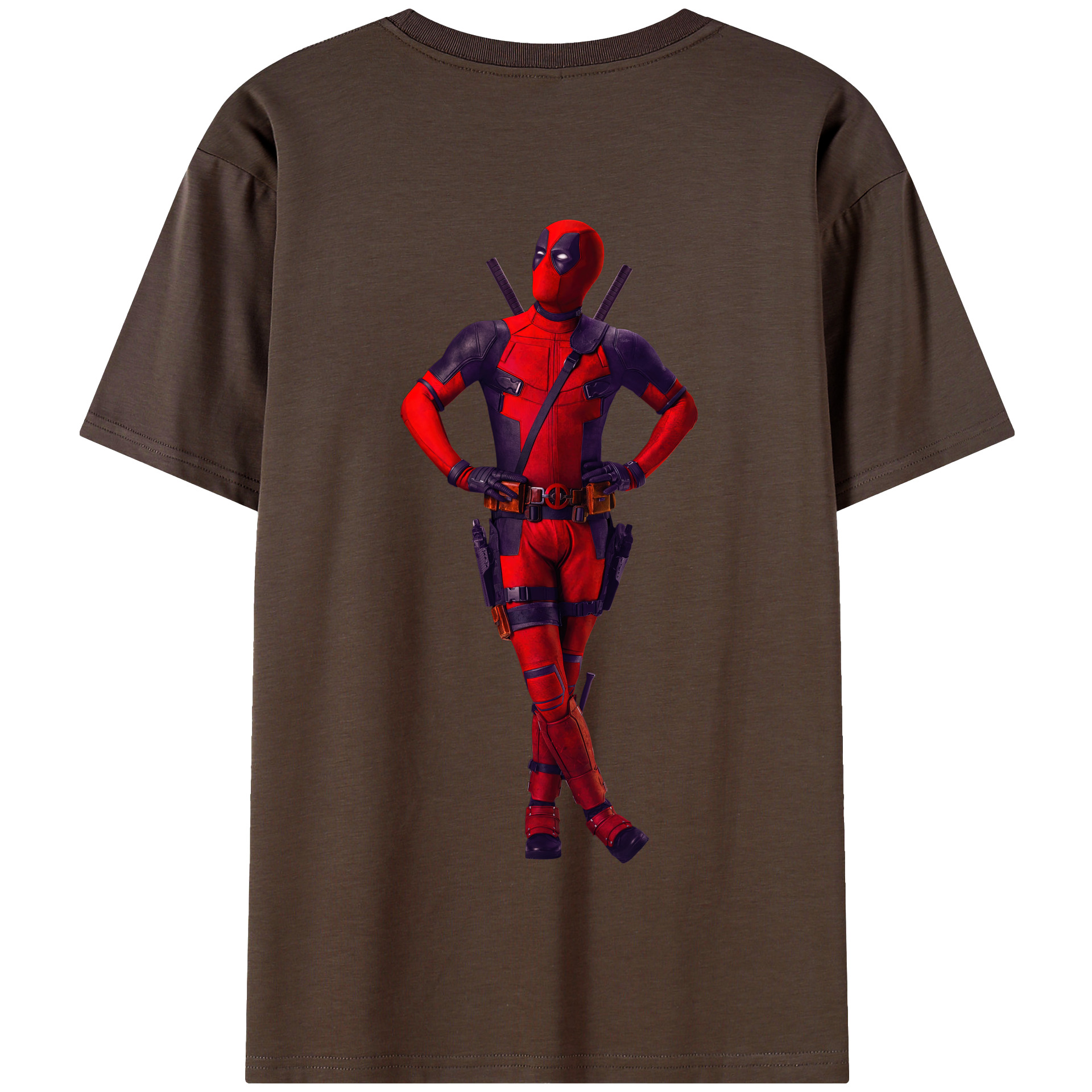 （画像用） Deadpool デッドプール 綿100％半袖Tシャツ（背面プリント）