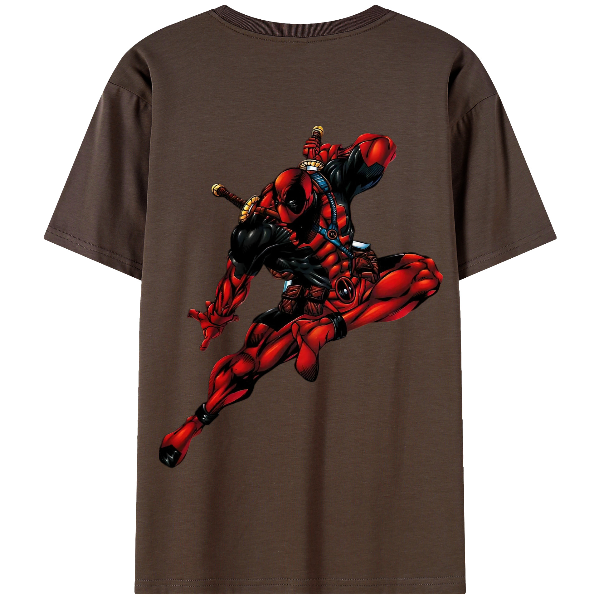 （画像用） Deadpool デッドプール 綿100％半袖Tシャツ（背面プリント）
