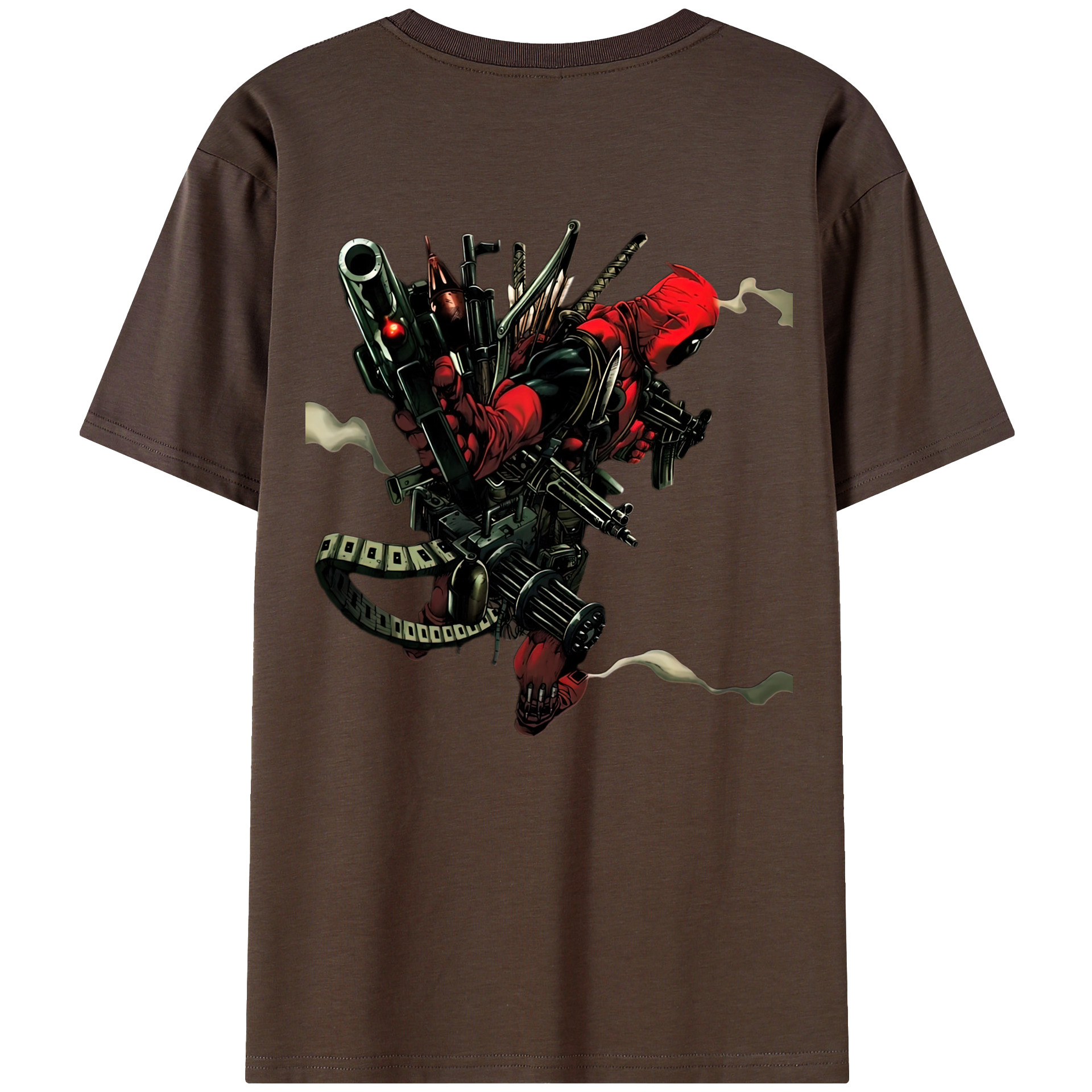 （画像用） Deadpool デッドプール 綿100％半袖Tシャツ（背面プリント）