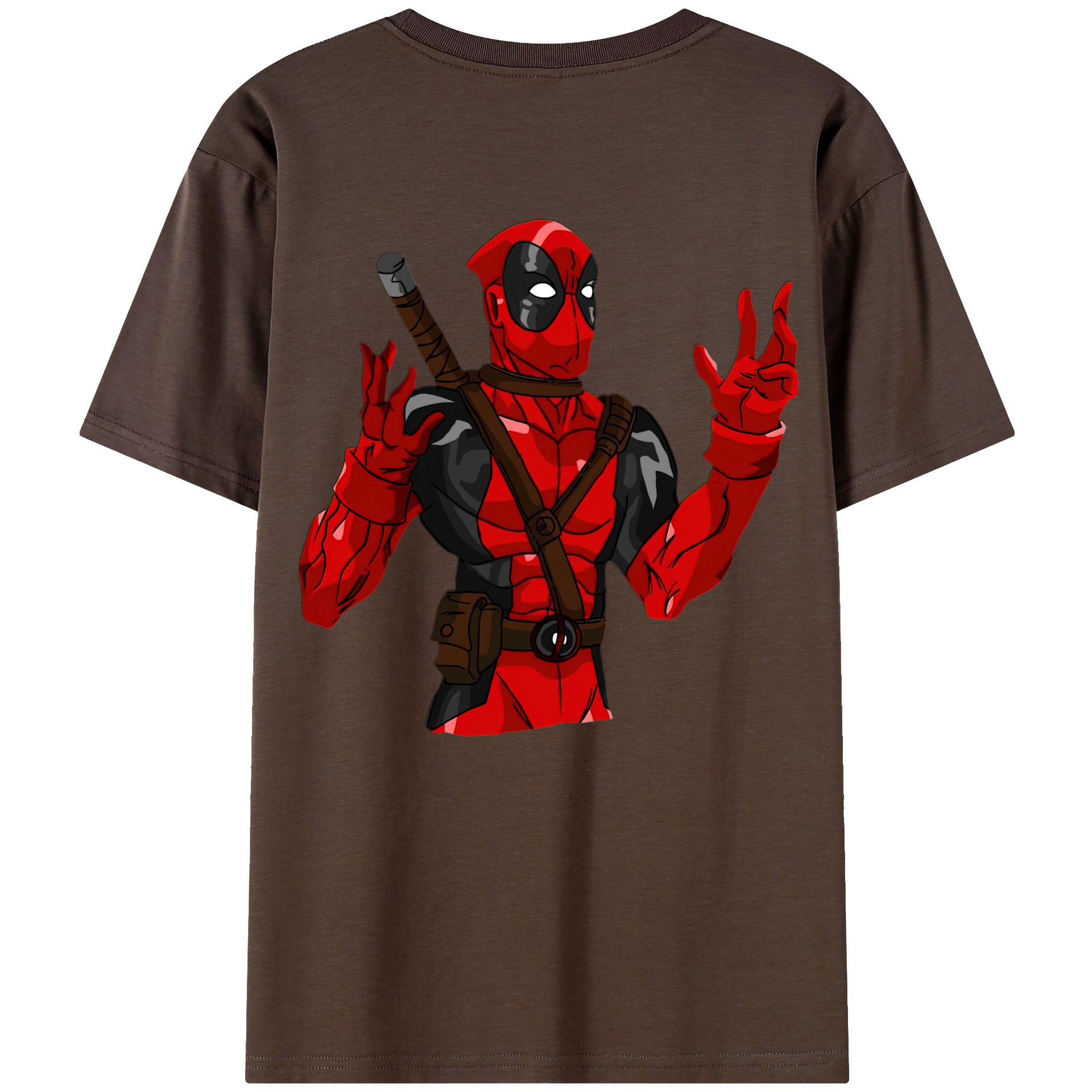 （画像用） Deadpool デッドプール 綿100％半袖Tシャツ（背面プリント）