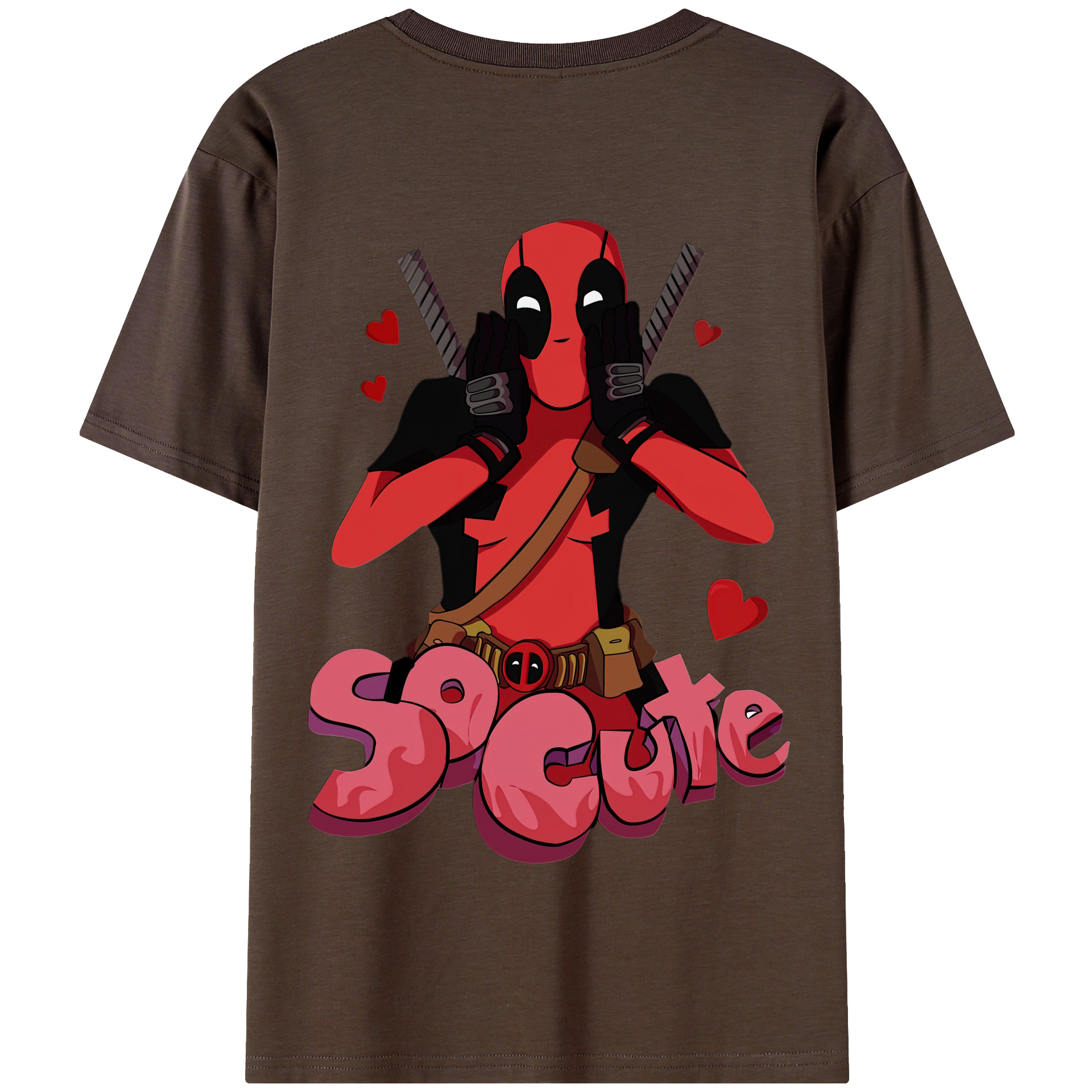 （画像用） Deadpool デッドプール 綿100％半袖Tシャツ（背面プリント）