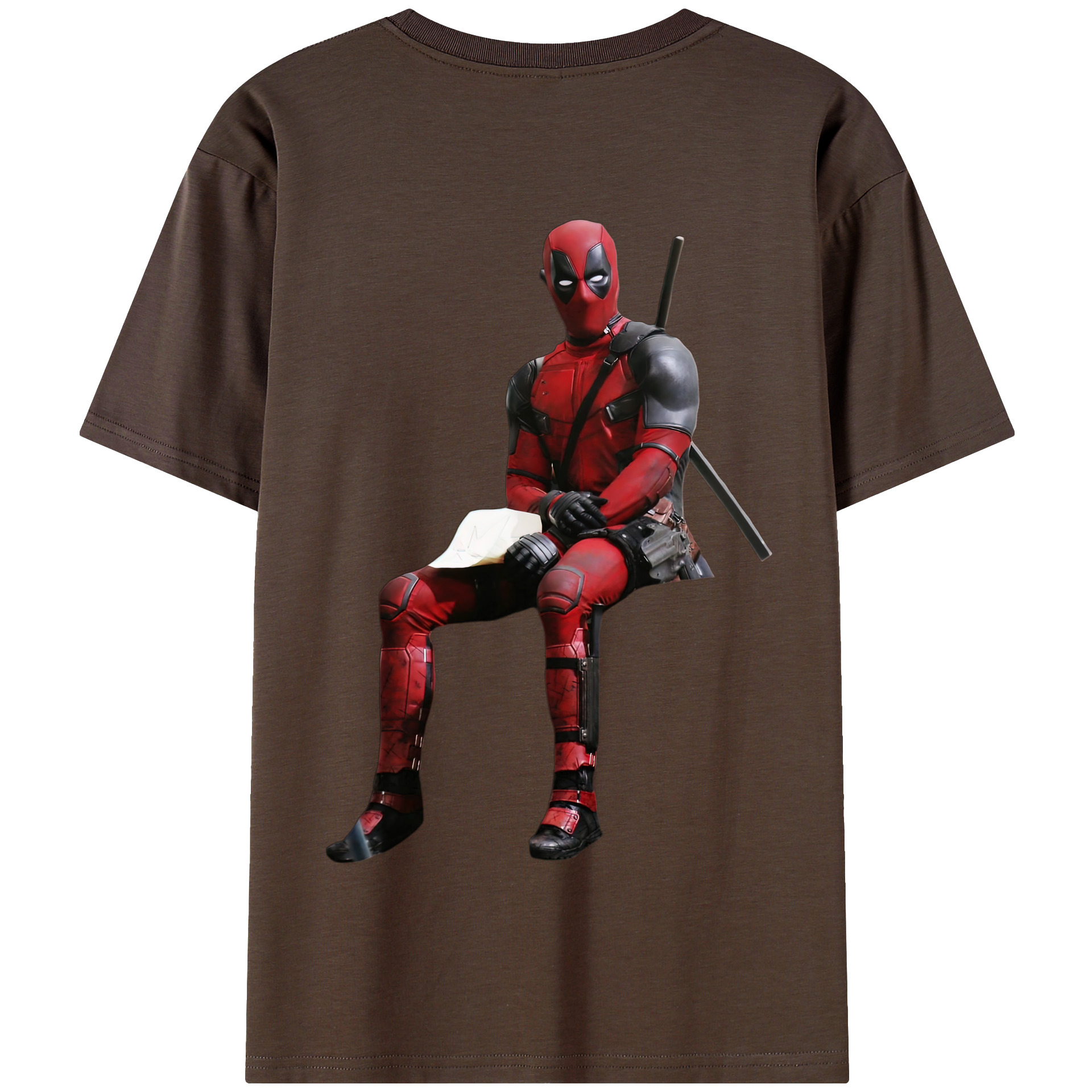 （画像用） Deadpool デッドプール 綿100％半袖Tシャツ（背面プリント）