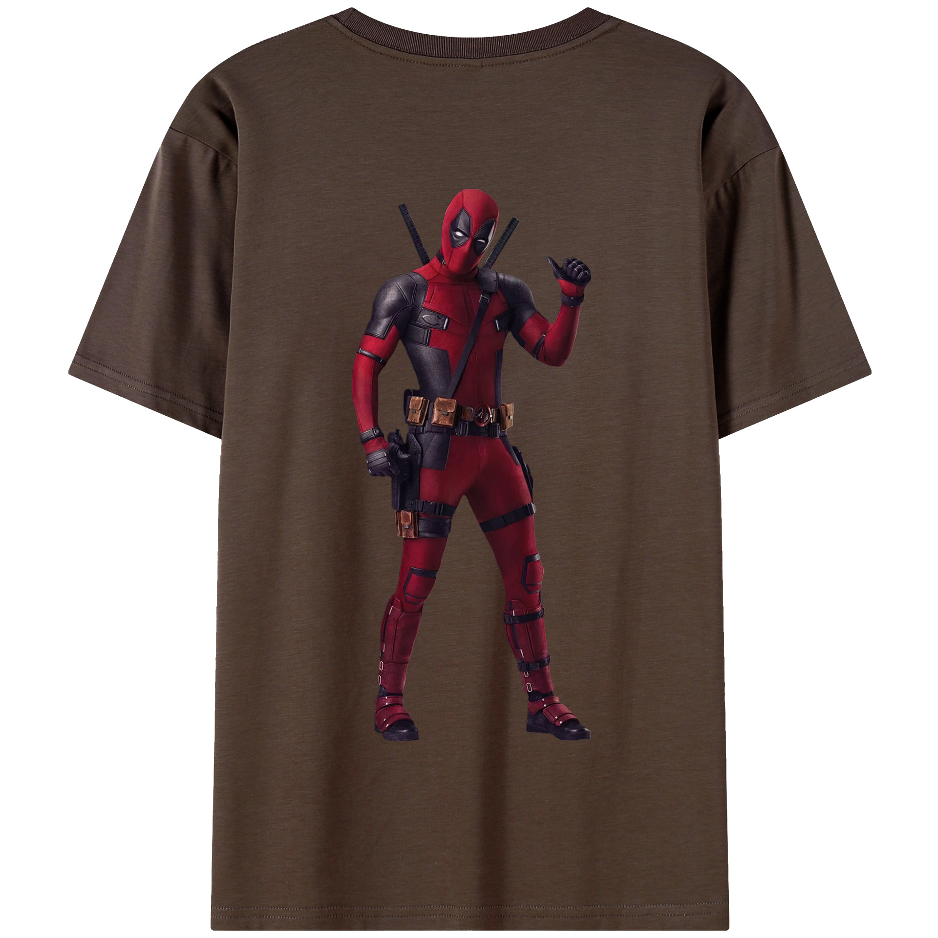 （画像用） Deadpool デッドプール 綿100％半袖Tシャツ（背面プリント）