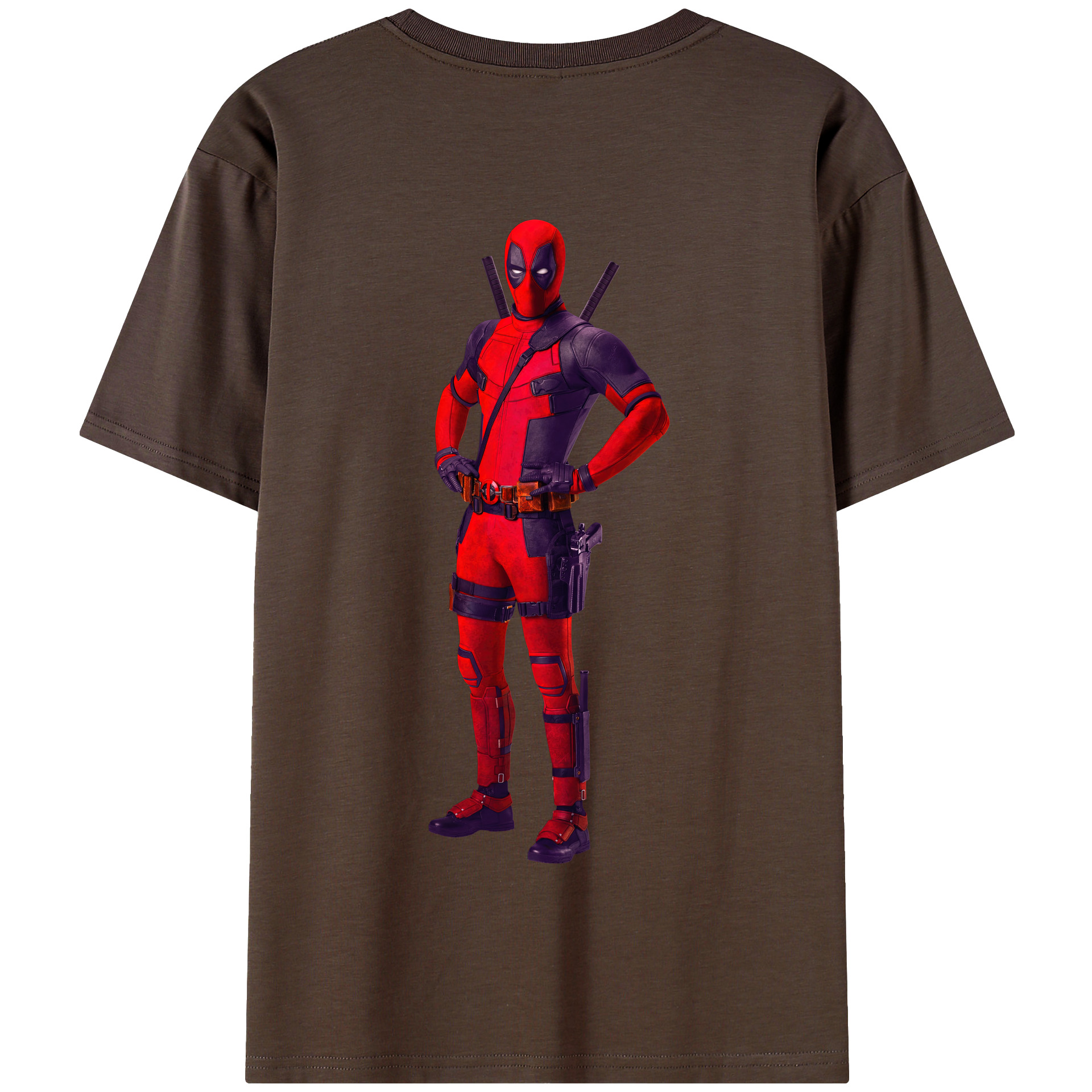 （画像用） Deadpool デッドプール 綿100％半袖Tシャツ（背面プリント）