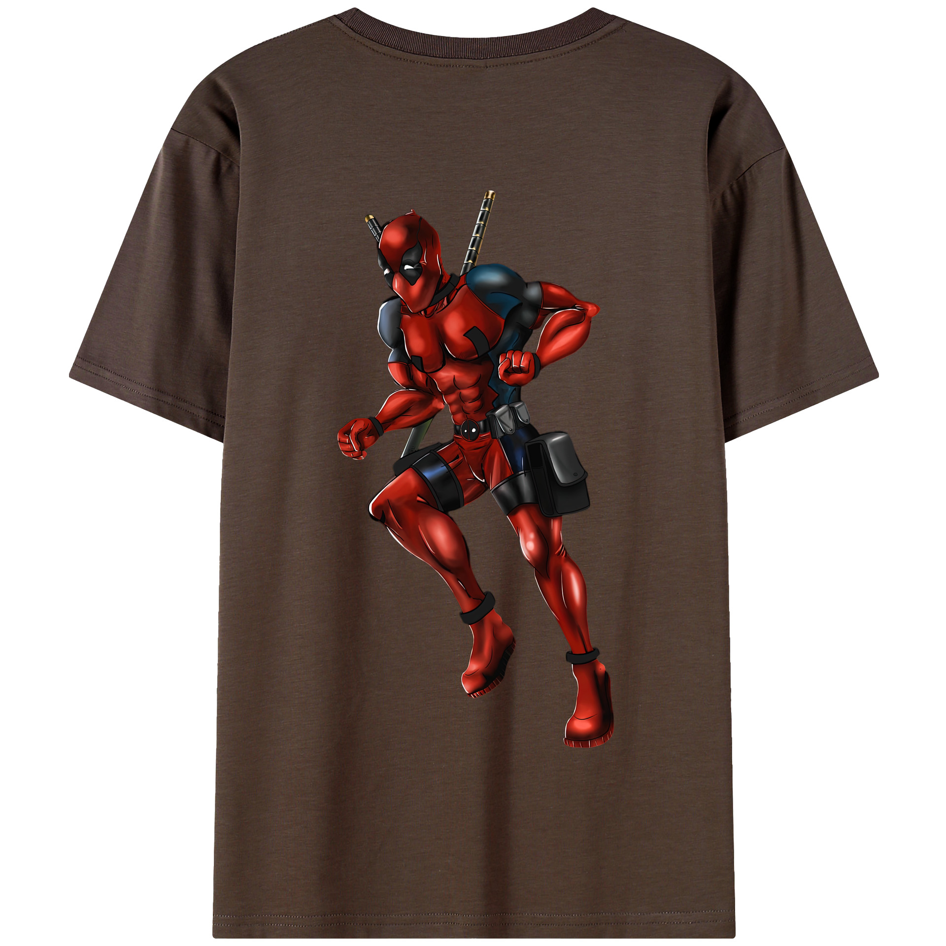（画像用） Deadpool デッドプール 綿100％半袖Tシャツ（背面プリント）
