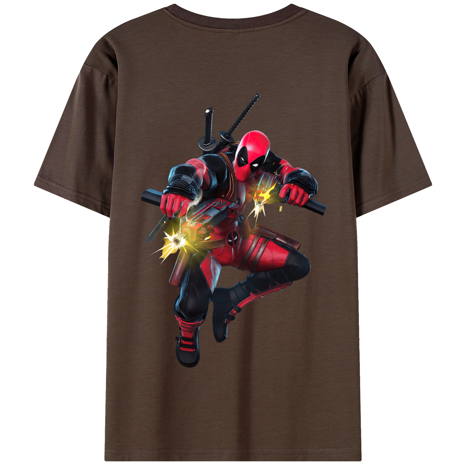（画像用） Deadpool デッドプール 綿100％半袖Tシャツ（背面プリント）