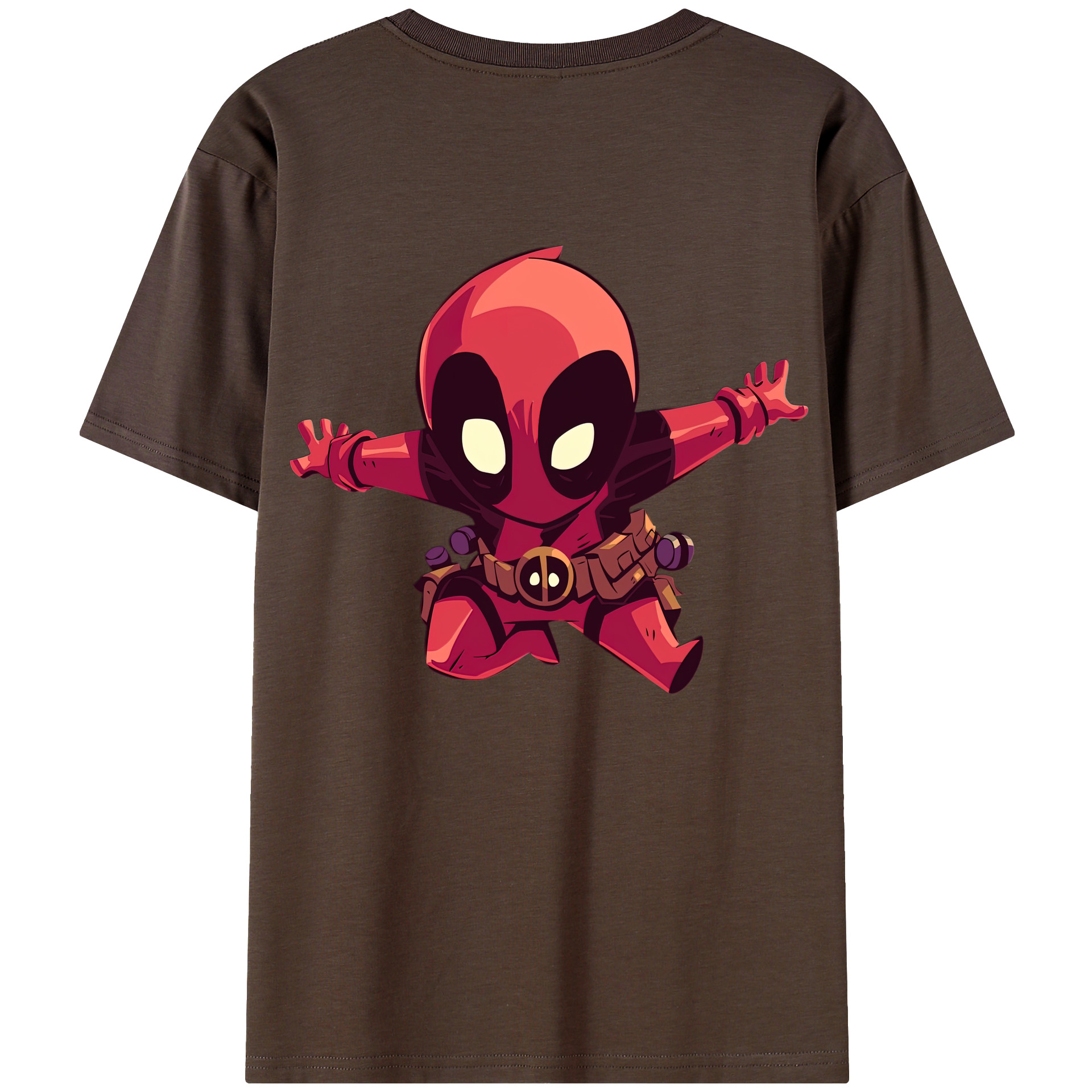 （画像用） Deadpool デッドプール 綿100％半袖Tシャツ（背面プリント）